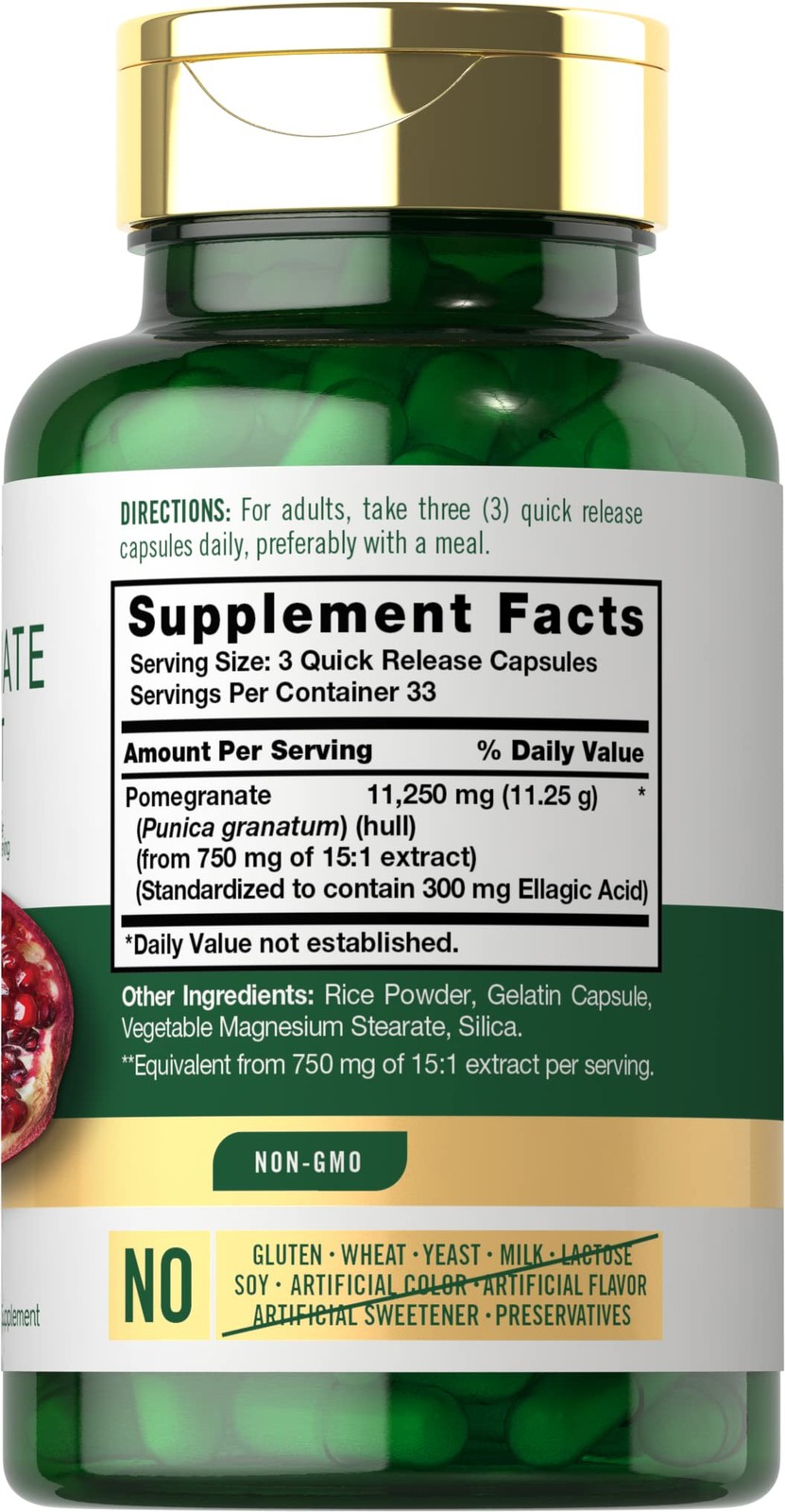 Carlyle Pomegranate Extract | 11250mg | 100 Capsules | 100 Count (Pack of 1)