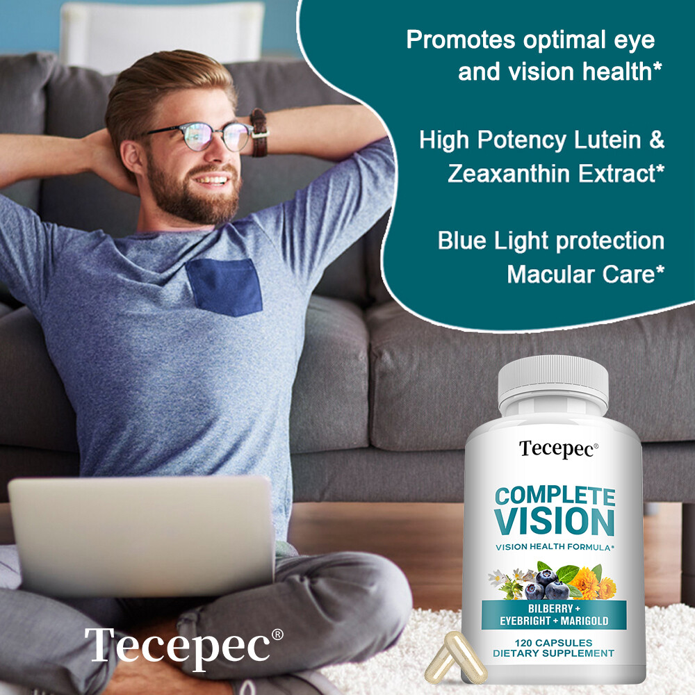 Vision Formula w/Bilberry,Lutein,Zeaxanthin,Supports Eye Strain,Dry Eyes 120Caps