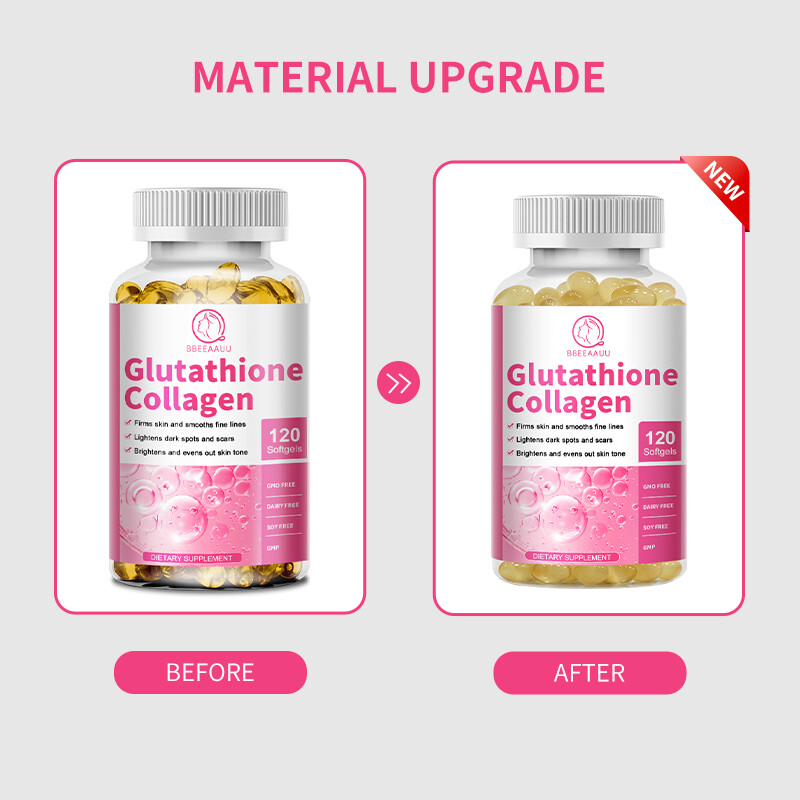 Glutathione Collagen Skin Whitening Pills Anti Aging Strengthen Bones 120 Pcs