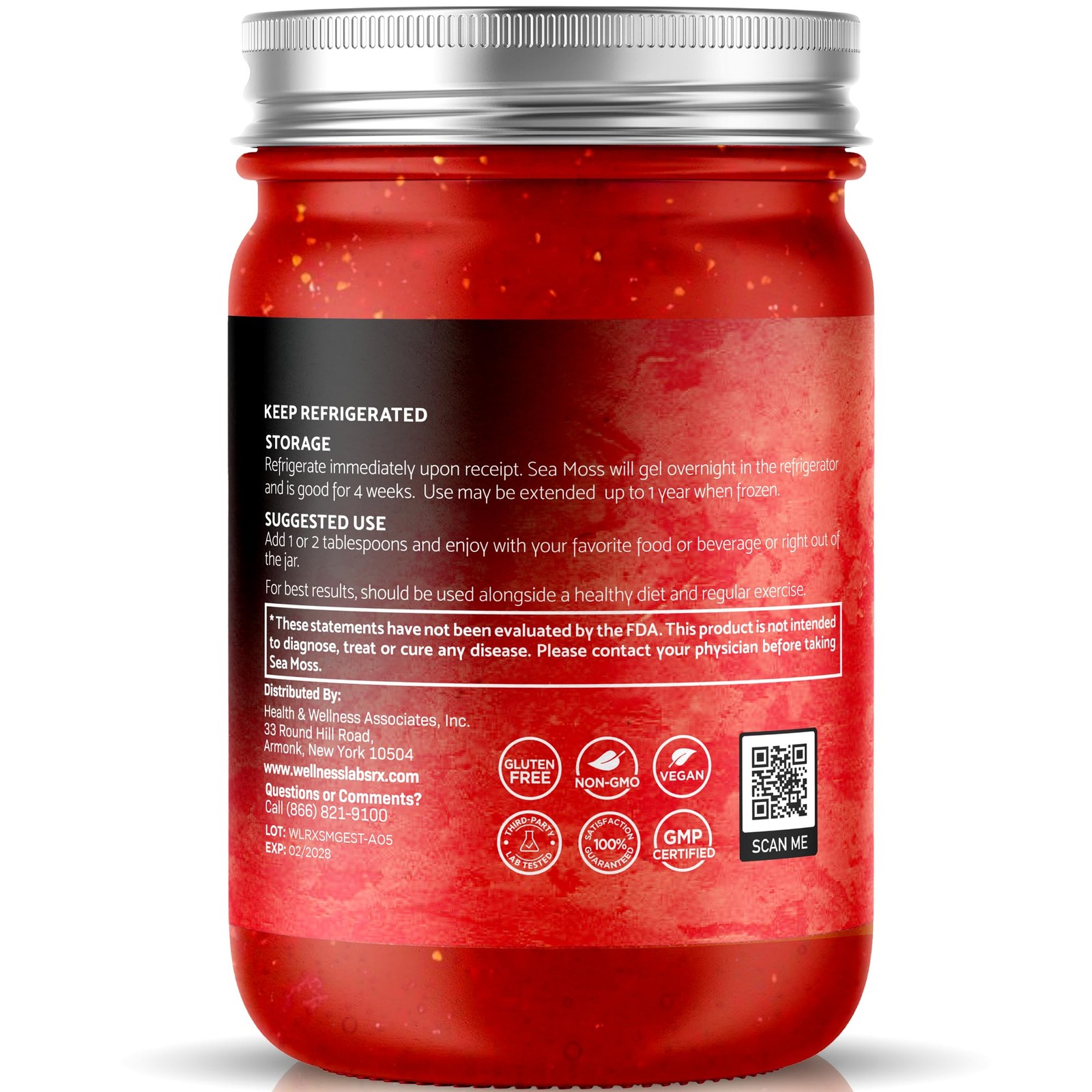 Sea Moss Gel Wildcrafted Seamoss Gel Superfood Strawberry Flavor Irish Sea …