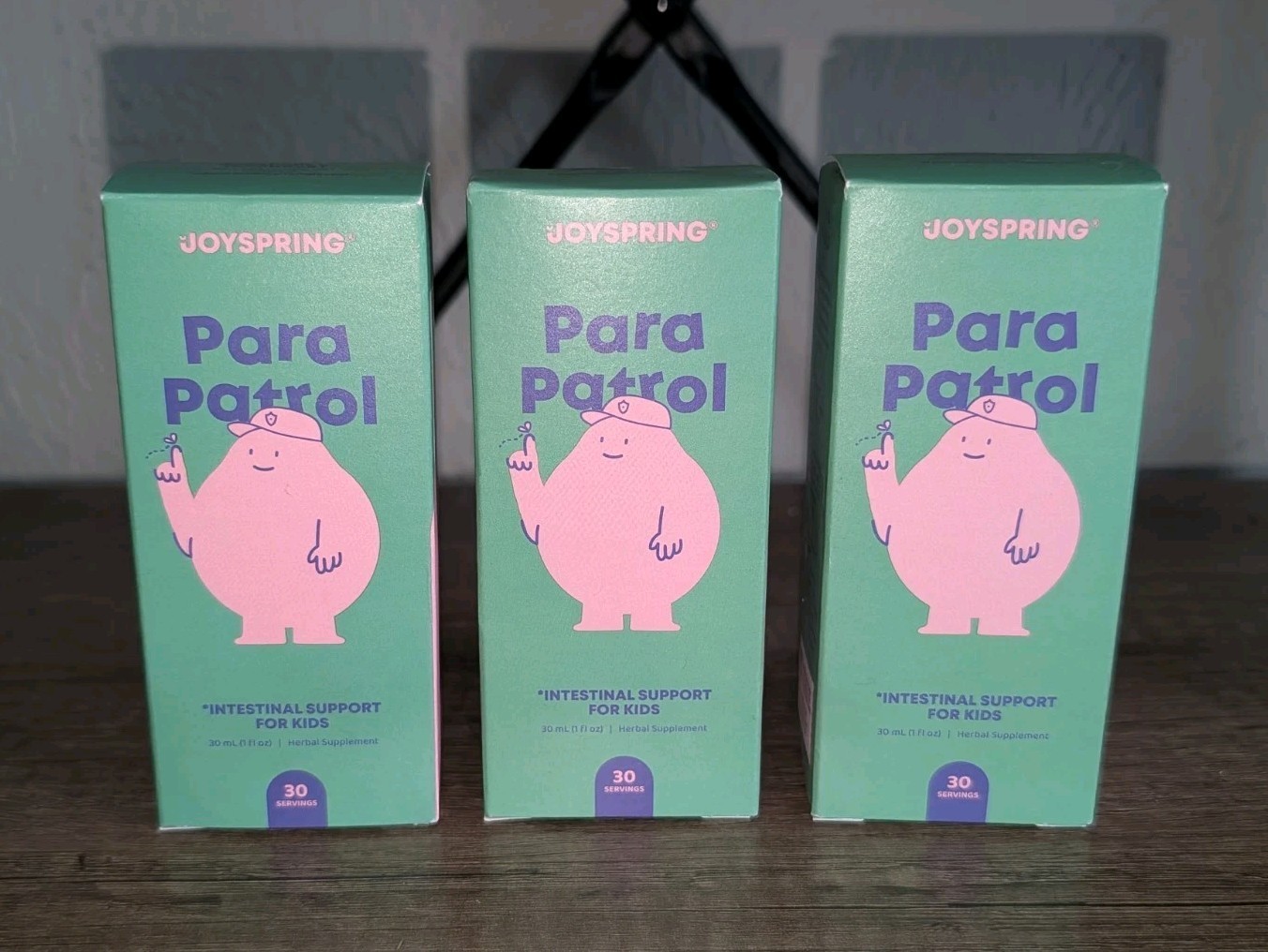 LOT OF 3 JOYSPRING Para Patrol Intestinal Support Kids 30 ml Drops NEW