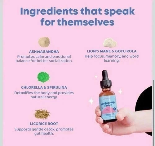 JoySpring Lingo Leap | Gentle Kids Zeolite Liquid Drops, Daily Natural Supplemen