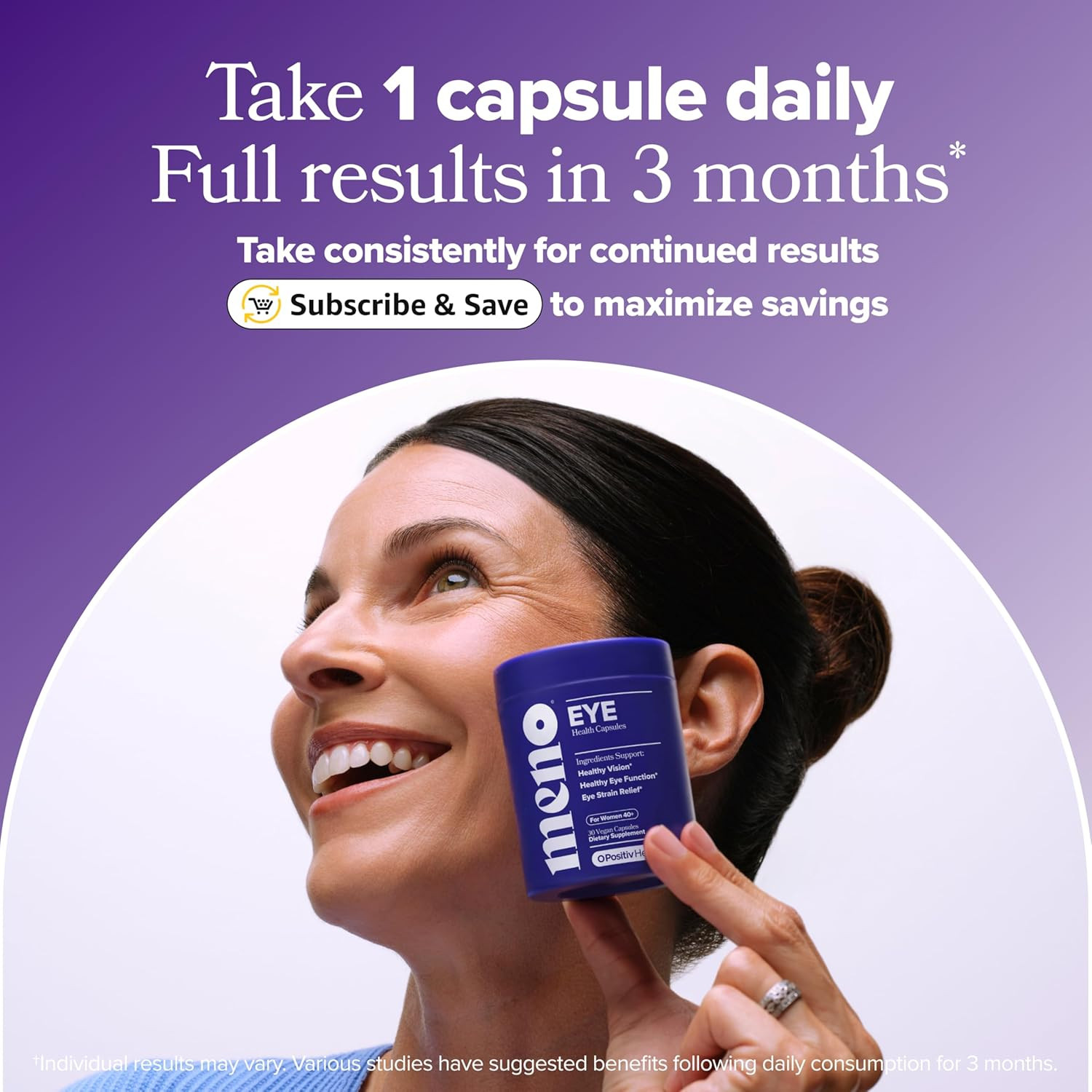 O Positiv MENO Eye Health Capsules Lutein, Zeaxanthin, Bilberry Extract, Vitamin