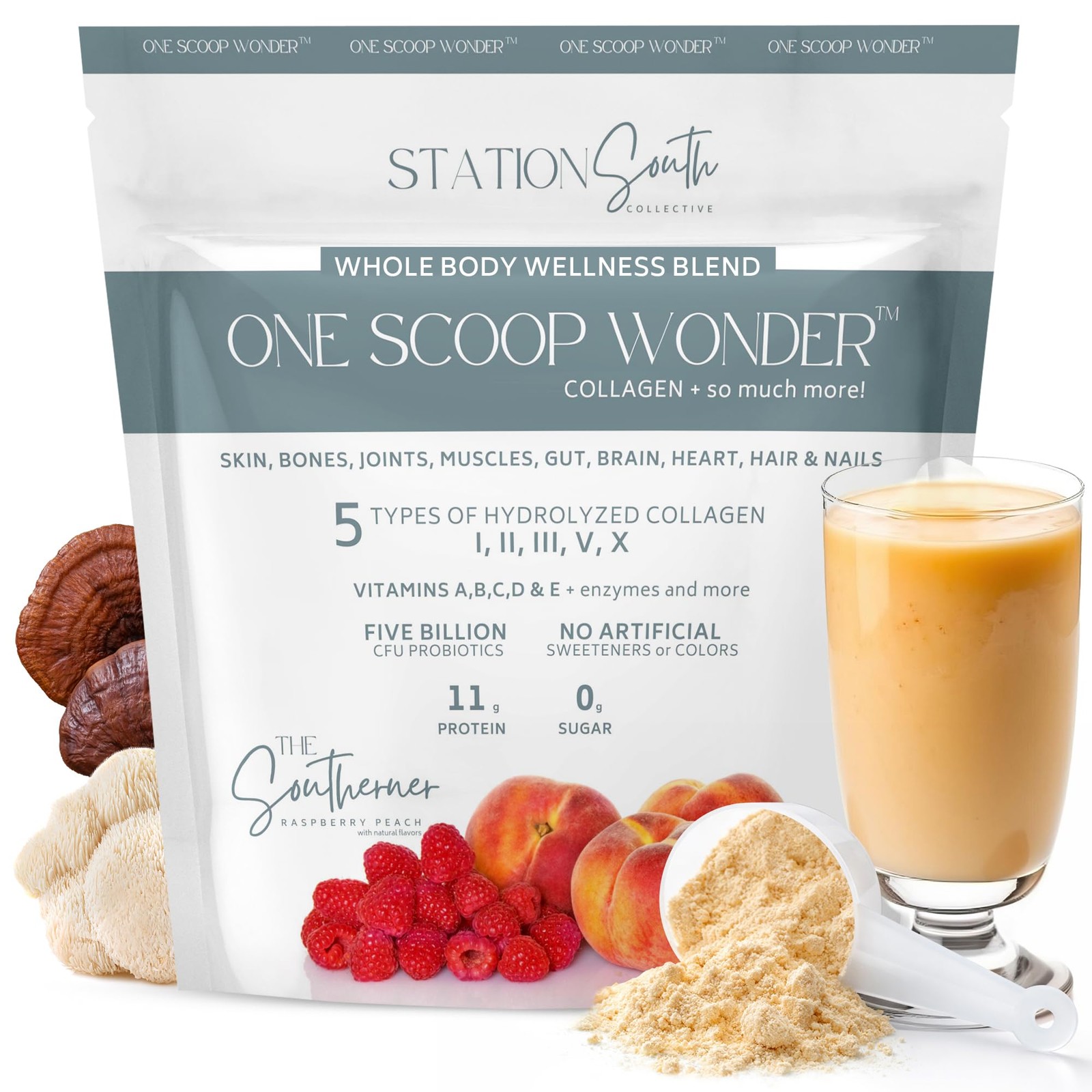 Station South Collective One Wonder Whole Body Wellness 5 Collagens 6 Organic
