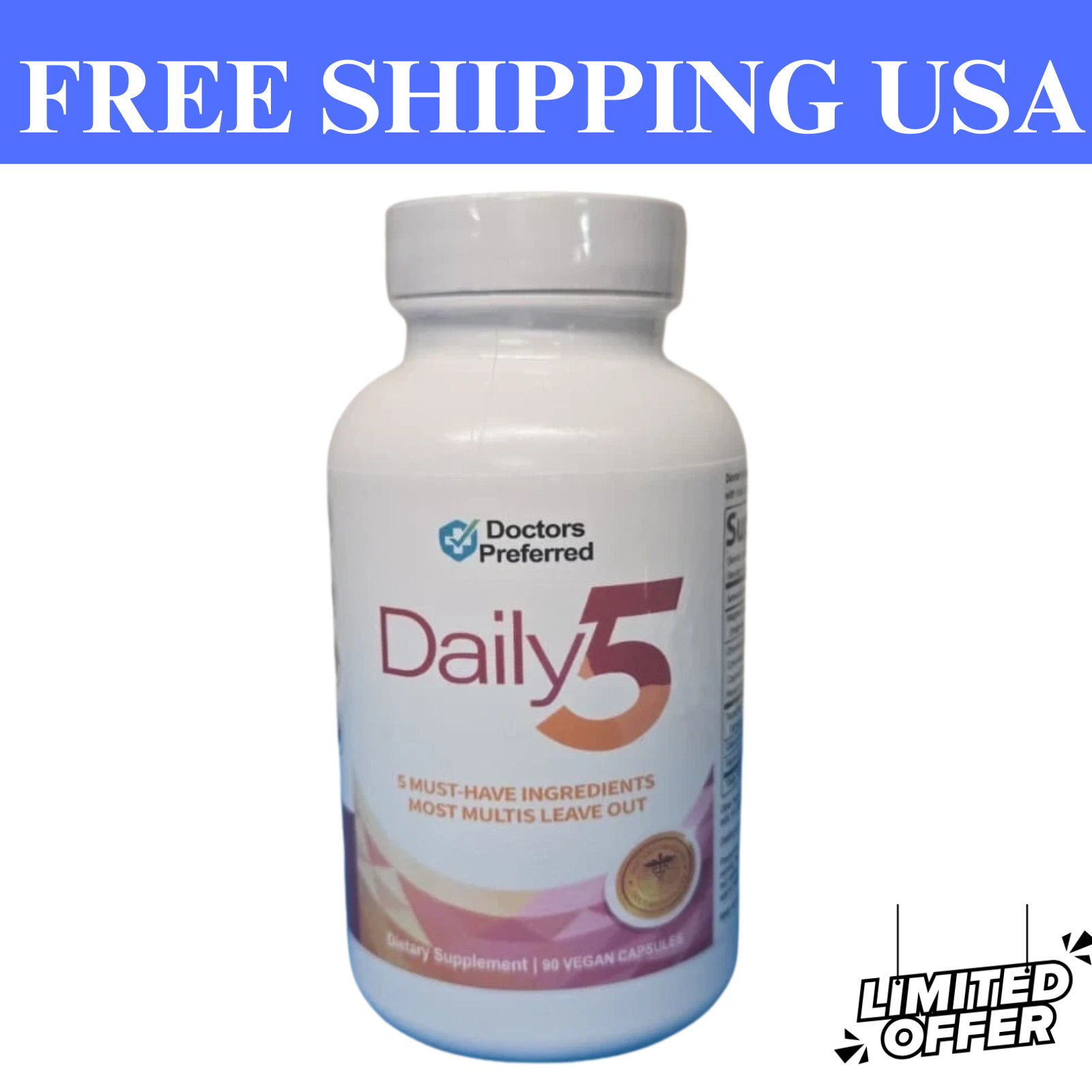 Doctors’ Preferred Daily 5 Daily5 90 Capsules – latest / Sealed! Exp 4/2027