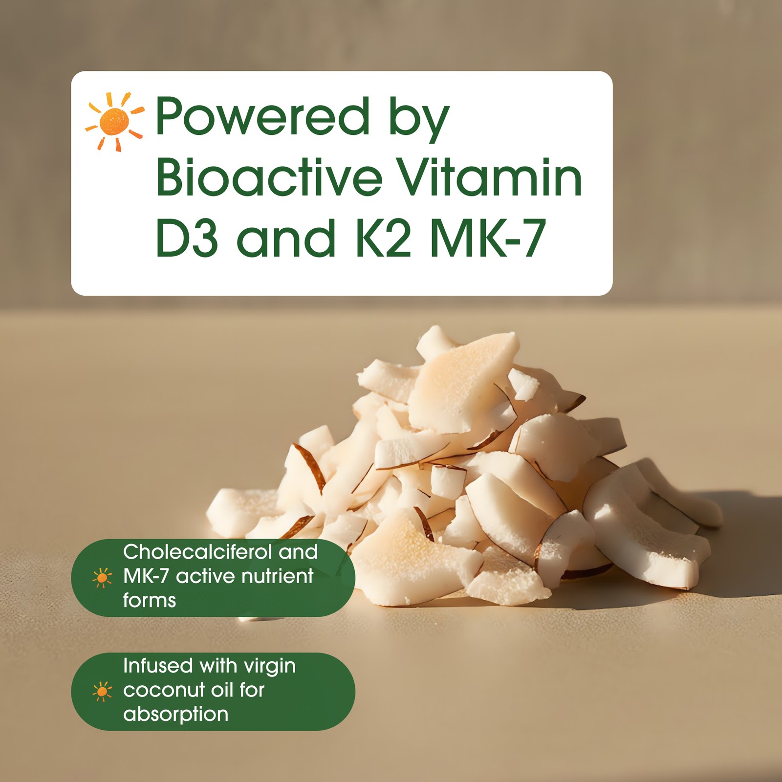 NatureBell Vitamin D3 K2 5000 IU 240 Softgels MK-7 Coconut Oil – 240 Servings