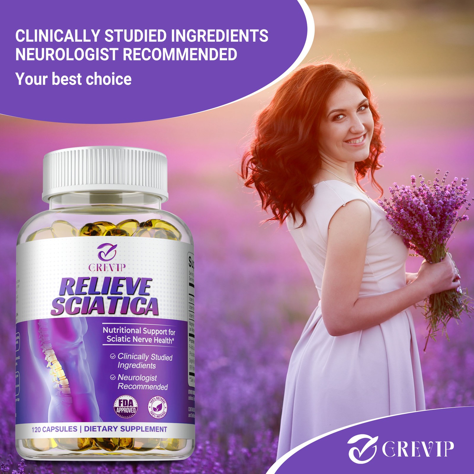 Relieve Sciatica – R-ALA – Nervous System Health, Relieve Joint and Muscle Pain