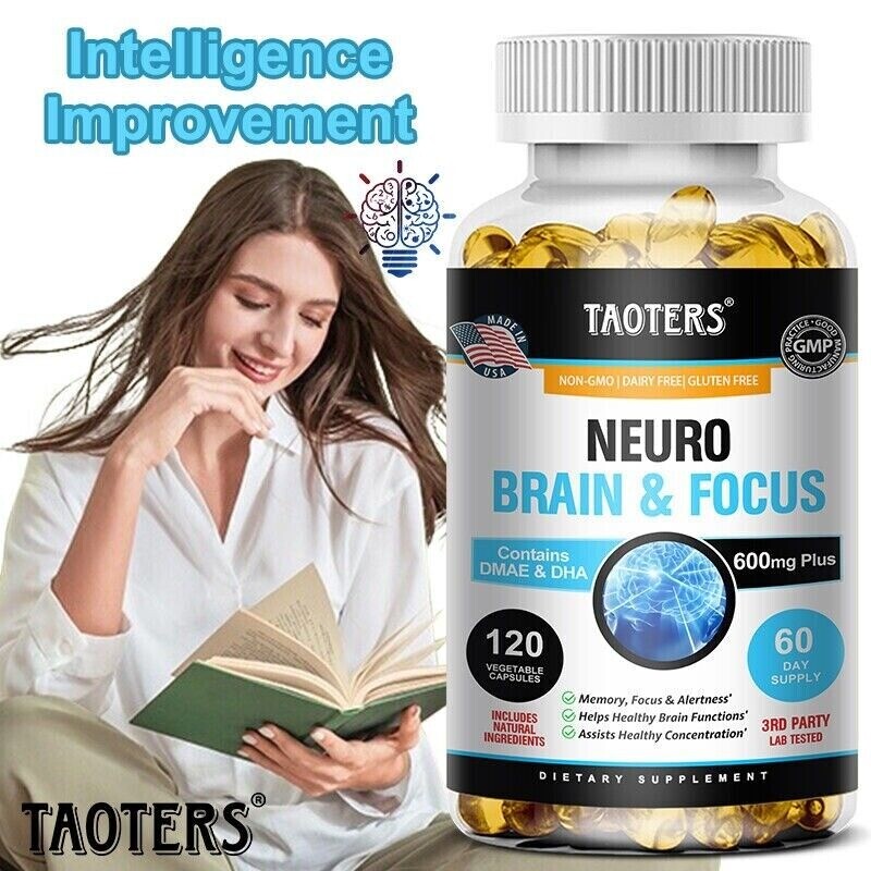 Neuro Brain & Focus 600mg 30/60/120 Capsules Improve Memory, Focus & Alertness