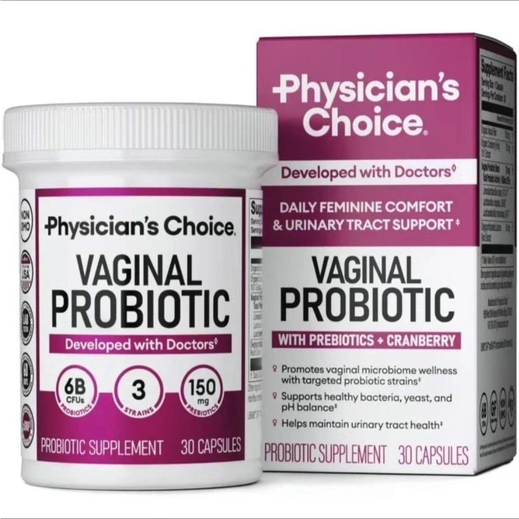 Physician’s Choice Vaginal Probiotic for Women pH Balance Support Capsules NEW