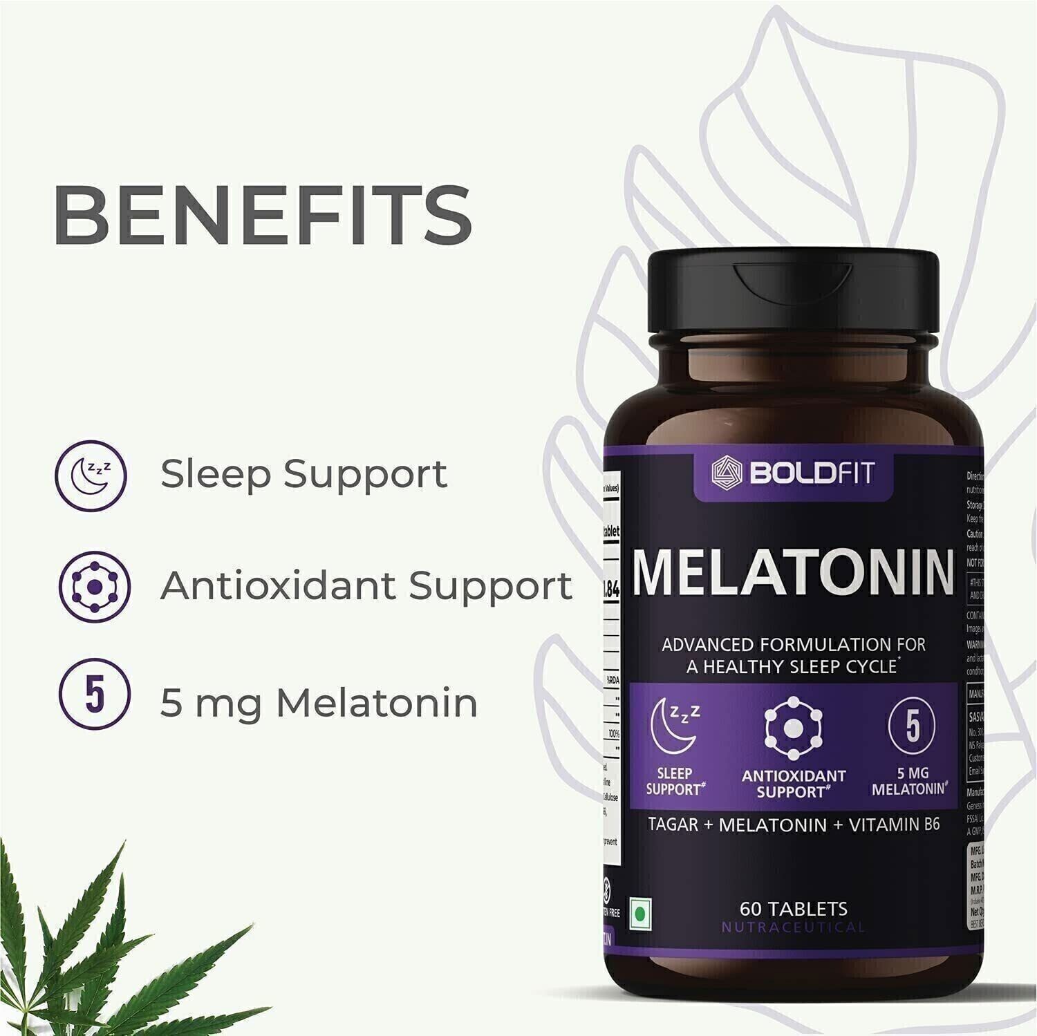 Boldfit Deep Sleeping Aid 60 Tabs | No Side Effect | 60 Day Money Back Guarantee