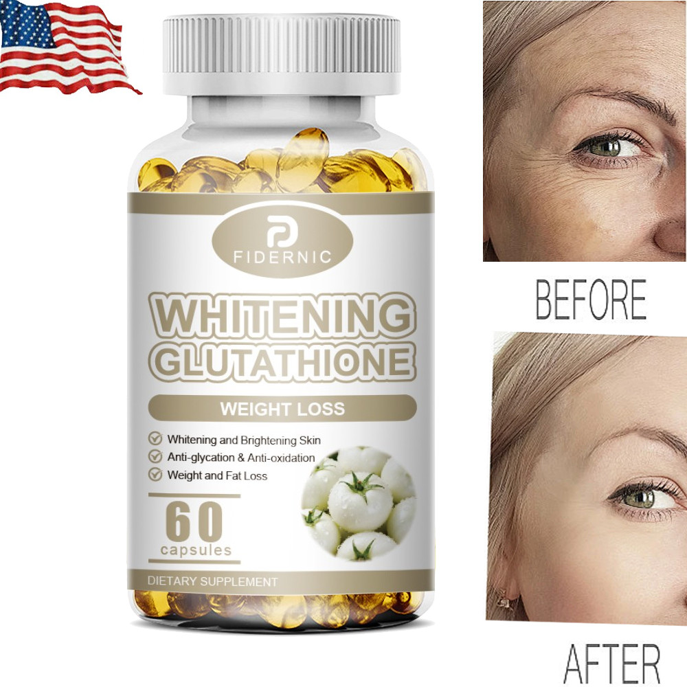 500mg L-Glutathione Capsules Natural Antioxidant Anti-Aging Skin Care 60 Pills