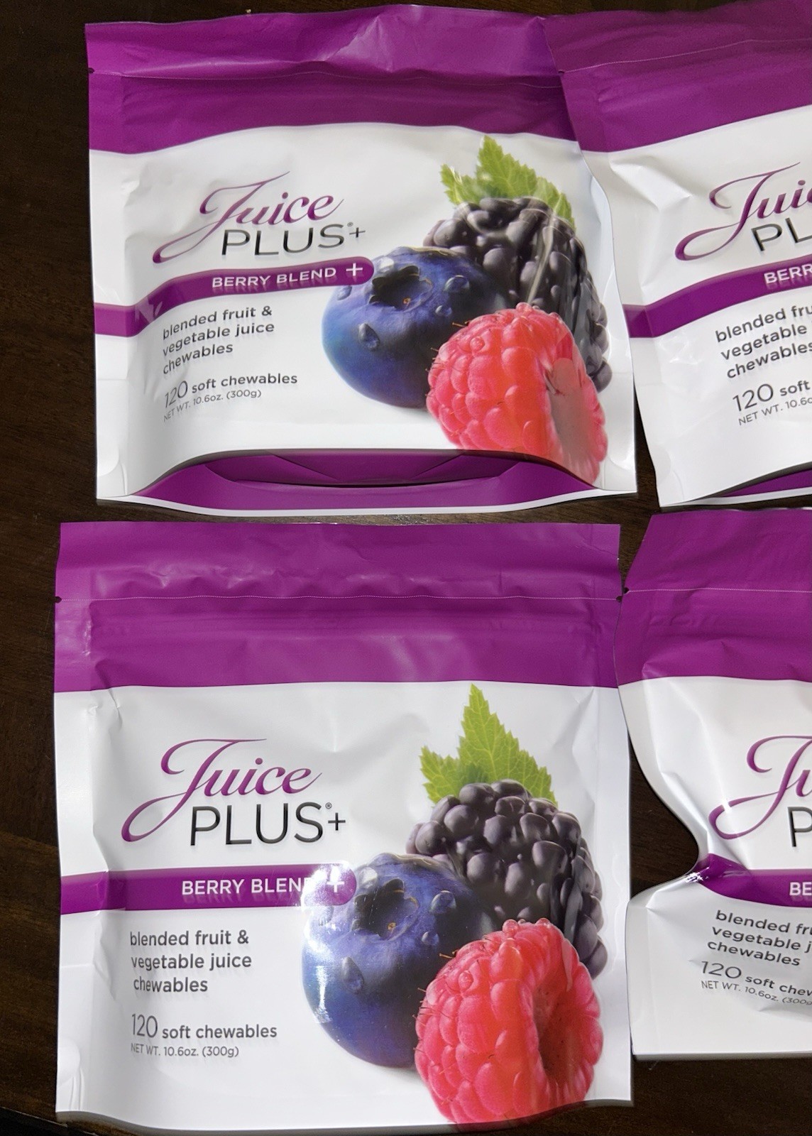 6 bags of Juice Plus+ BERRY BLEND + – Blended Fruit & Veg Juice Chewables (120)