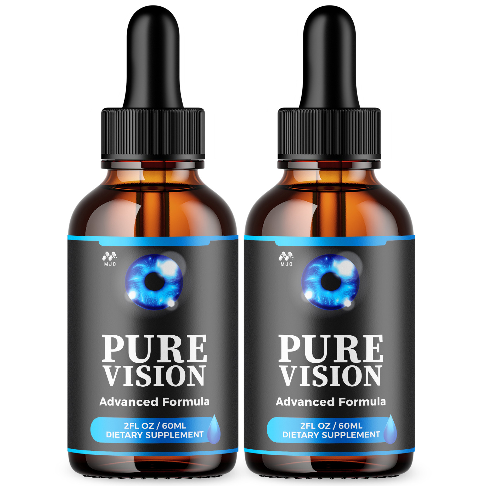 (2 Pack) Pure Vision Drops Support for Healthy Eye Function PureVision 60 Servs