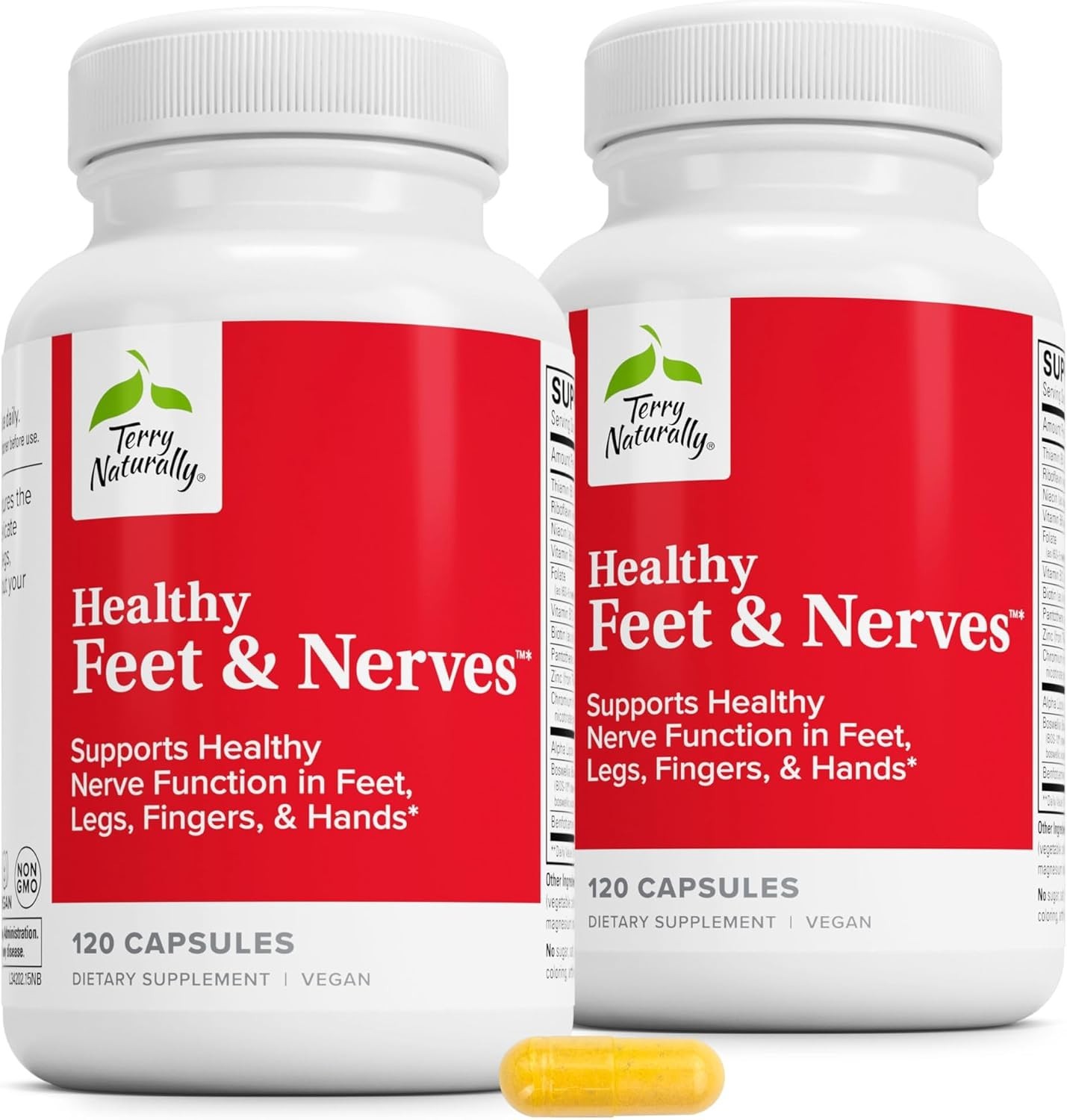 Dual-Packed Nerve Function Supplement: 240 Count Boswellia & Vitamin B6 Capsules