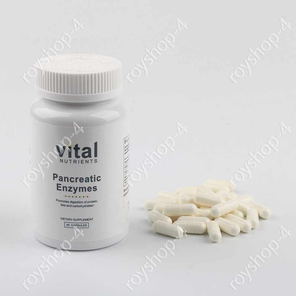 Vital Nutrients Pancreatic Enzymes 1000Mg (Full Strength) | 90 Capsules （5 pack）