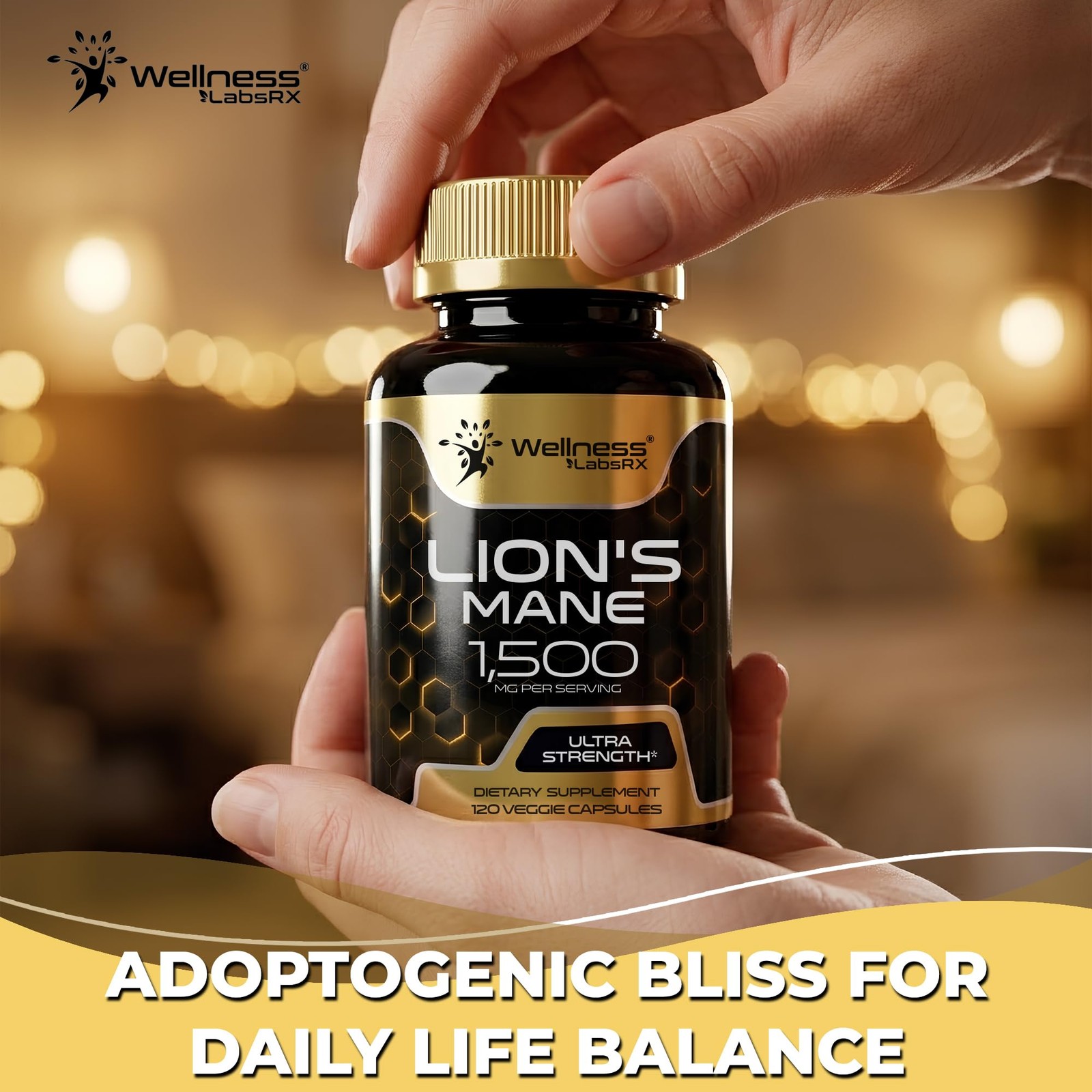 Lions Mane Supplement Capsules – 120 Count – Mushroom Supplement, Brain Suppleme