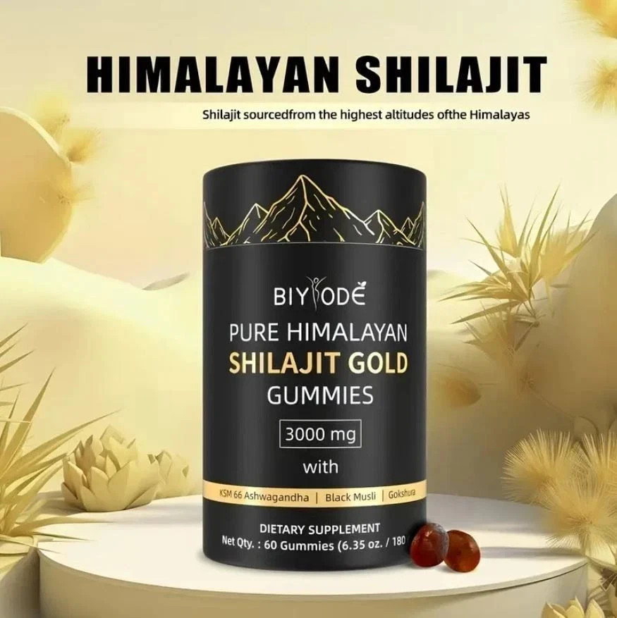 Pure Himalayan Shilajit Gold Gummies 3000mg With Ashwagandha Gokshura