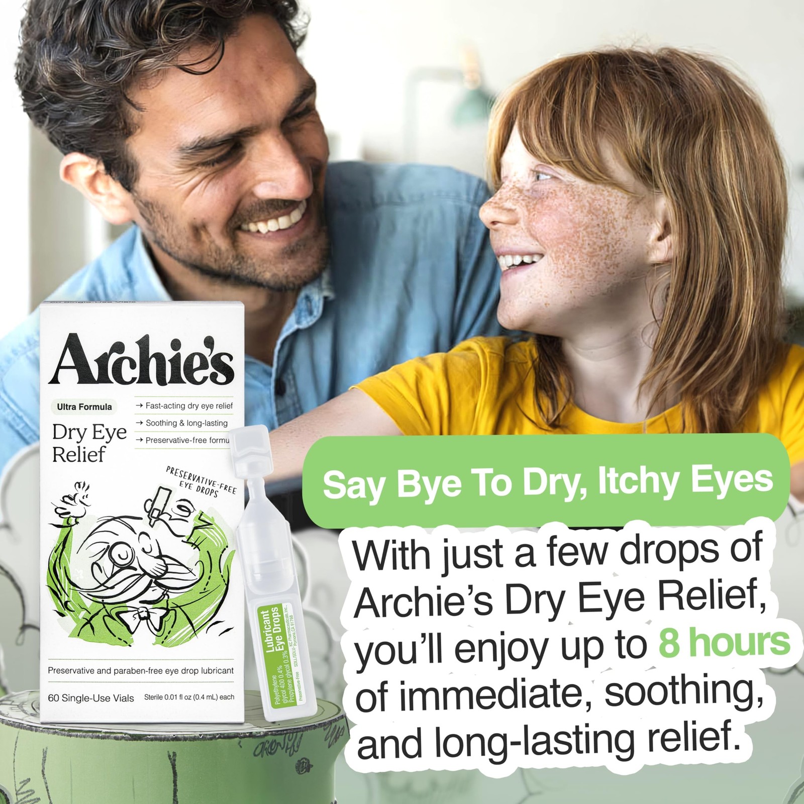 Archie’s Remedies, Dry Eye Relief, Ultra Lubricating Eye Drops, Clean Formula…