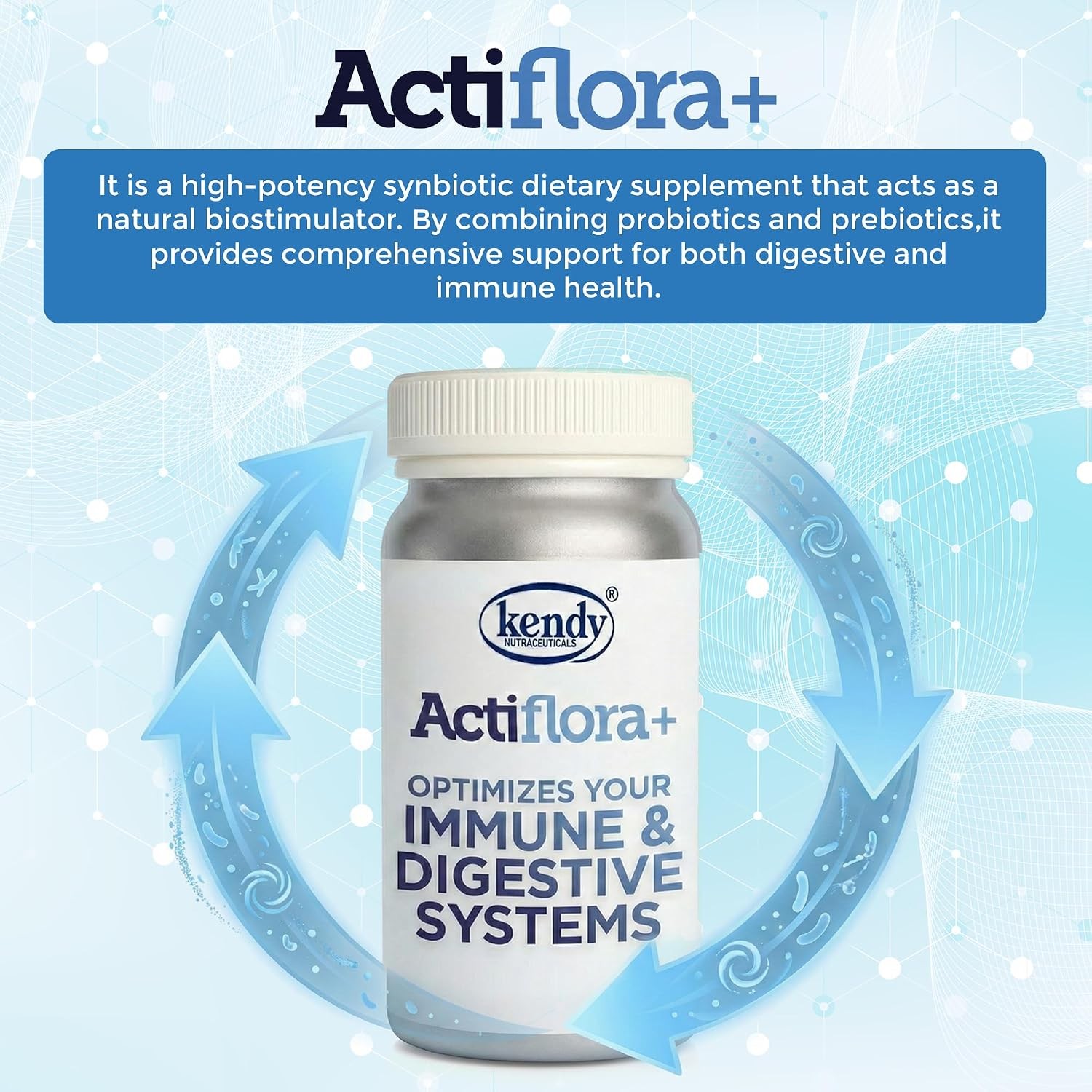45 Billion CFU Probiotics 100ct 1pk with Prebiotics by Kendy Actiflora