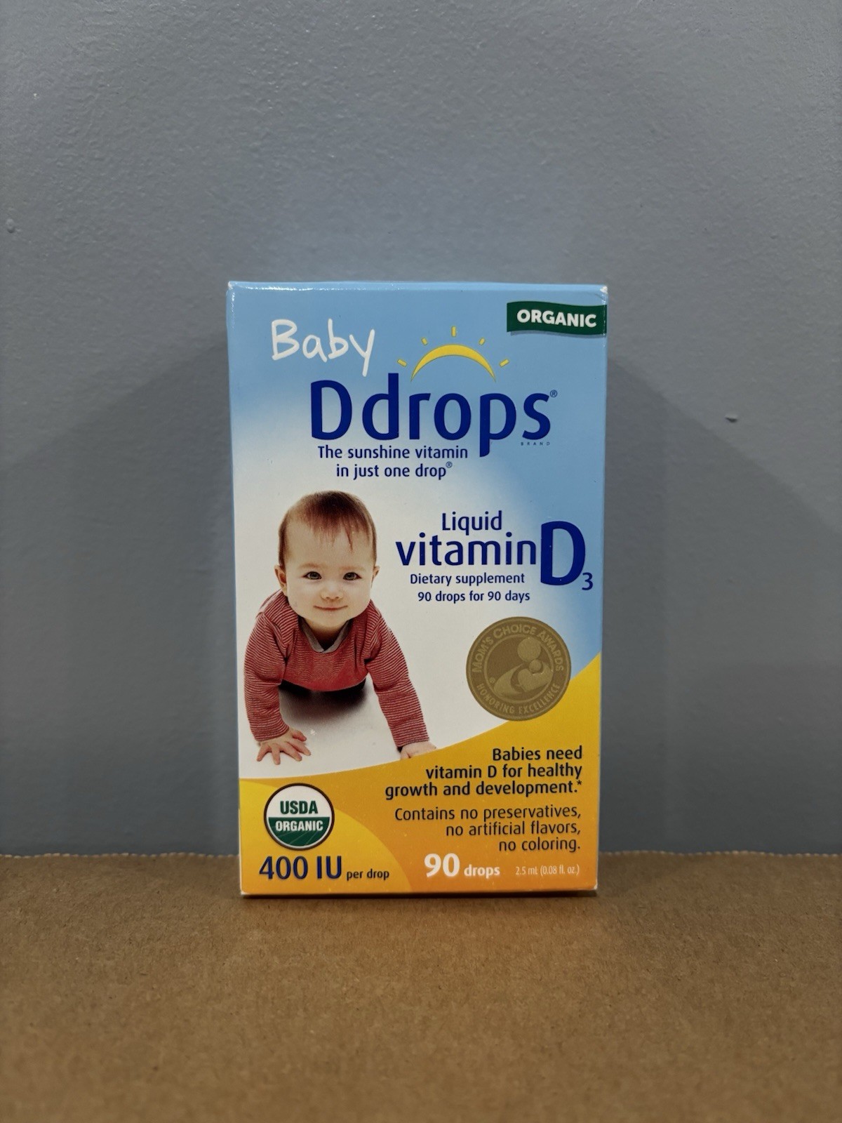 Ddrops Baby Liquid Vitamin D3 400 IU 90 Drops – 0.08 fl oz – Exp 09/27