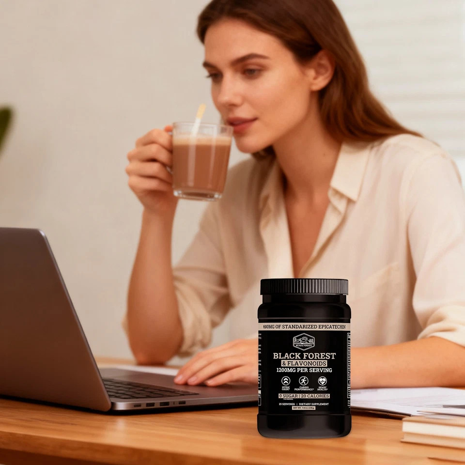 Forest Black 3Pcs High Flavanol Cocoa Powder and Flavonoids Supplements 1200mg