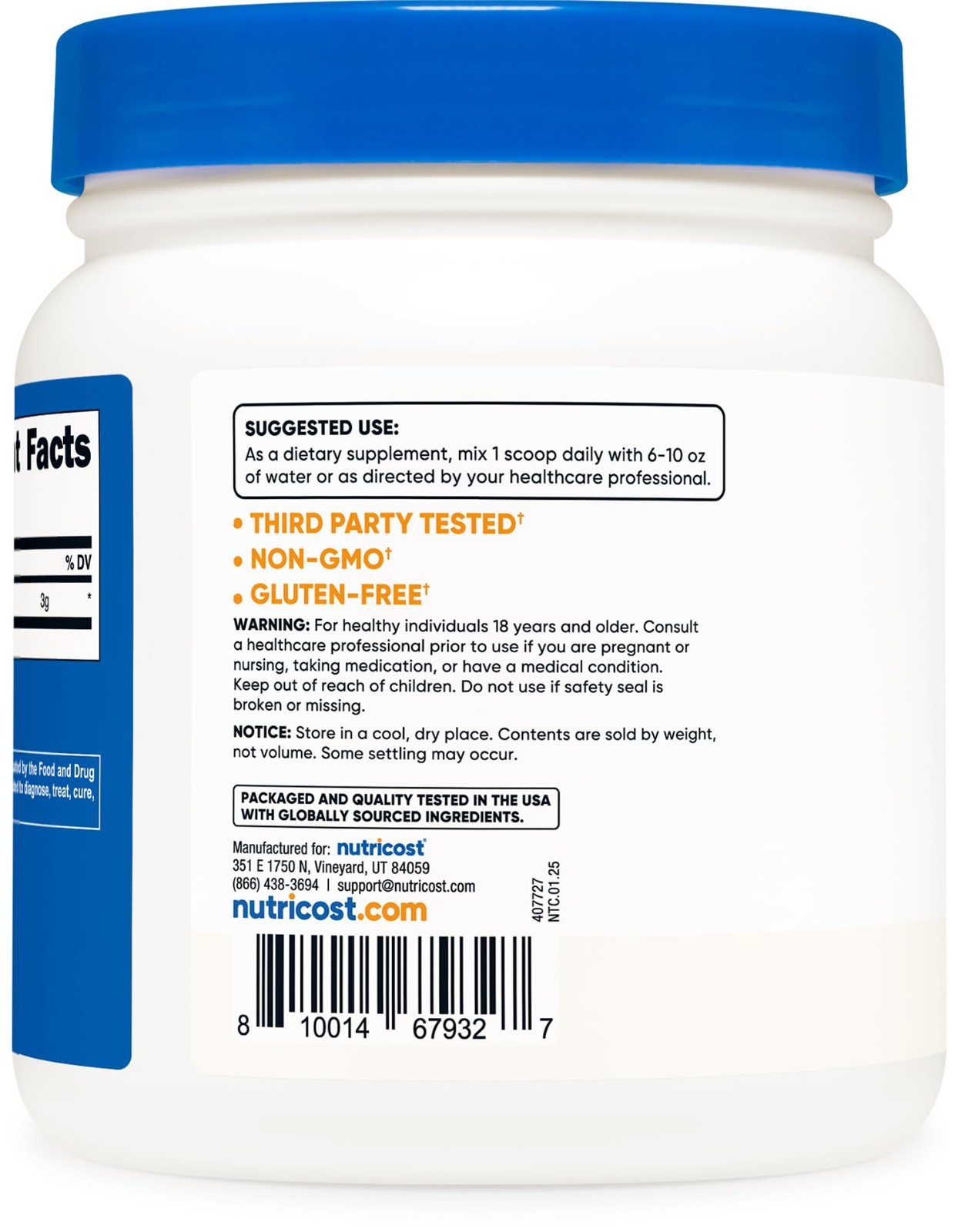 Pure L-Citrulline Powder 600g – Boost Energy, Muscle Recovery & Performance