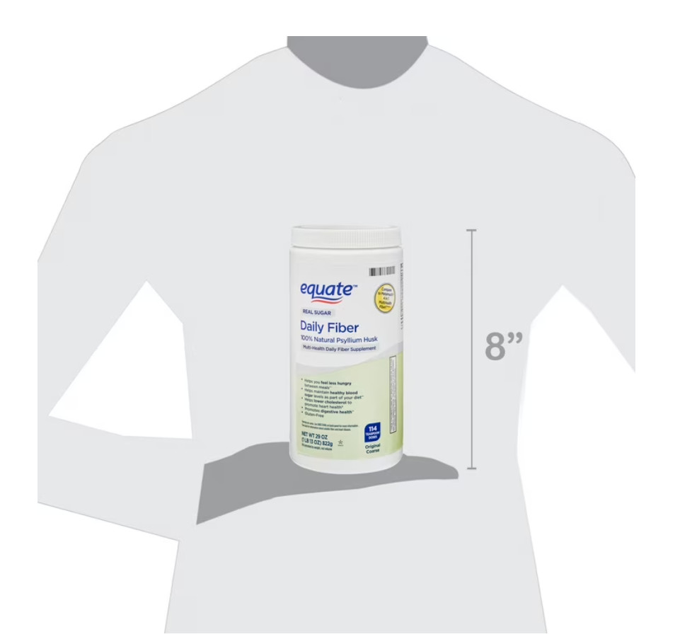 Equate Daily Fiber Powder, 29 oz, Unflavored, Compare to Metamucil 4-in-1 Multih