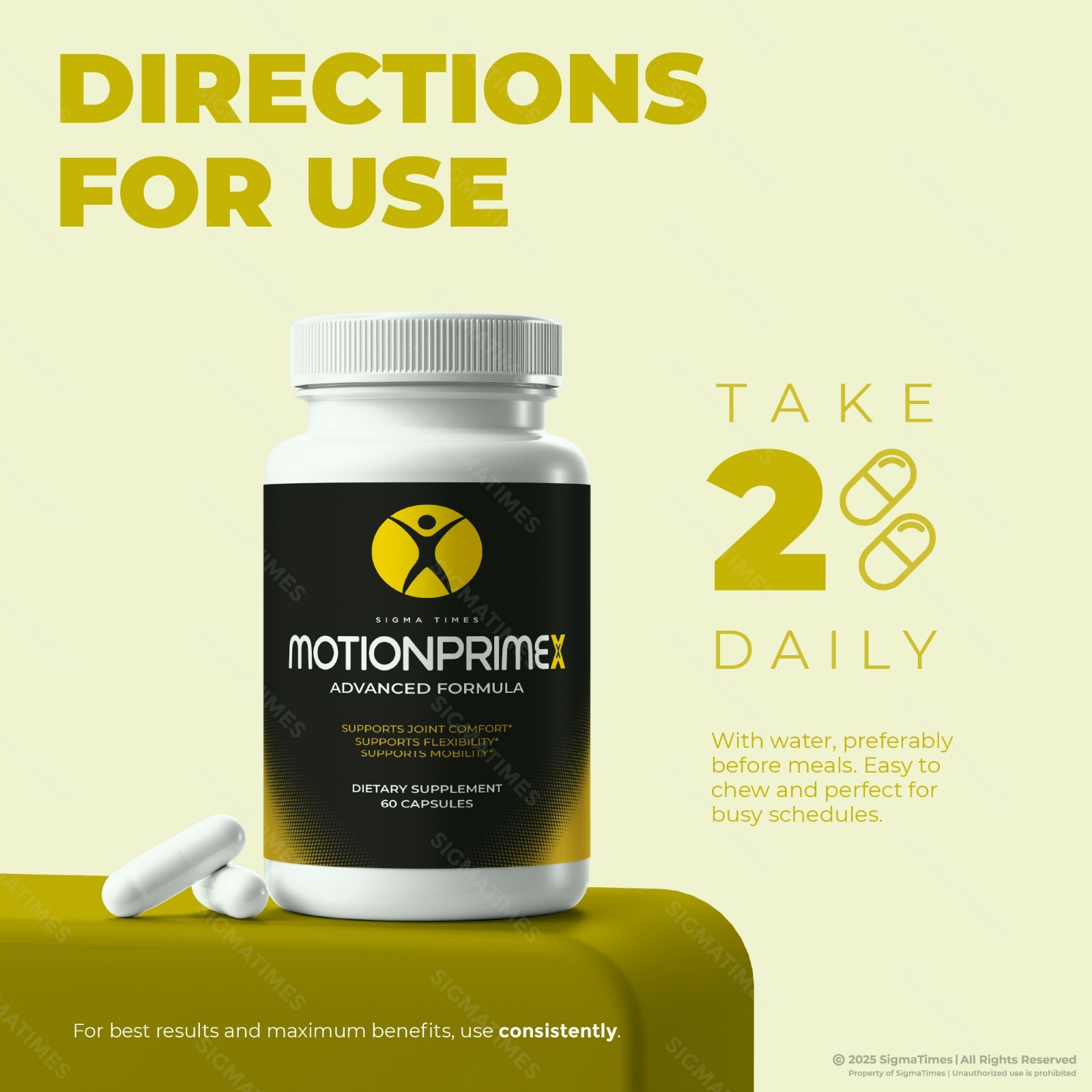 MotionPrimeX Capsules, Natural Joint Health & Mobility Support 60ct