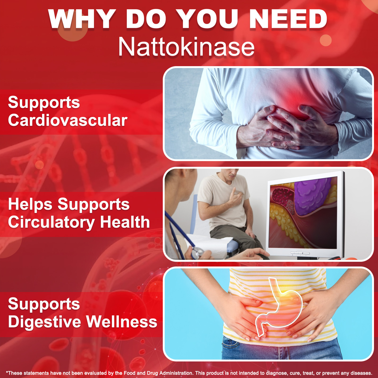 4x Nattokinase Supplement 4000FU Turmeric Heart Health Support 240ct EXP 01/2028