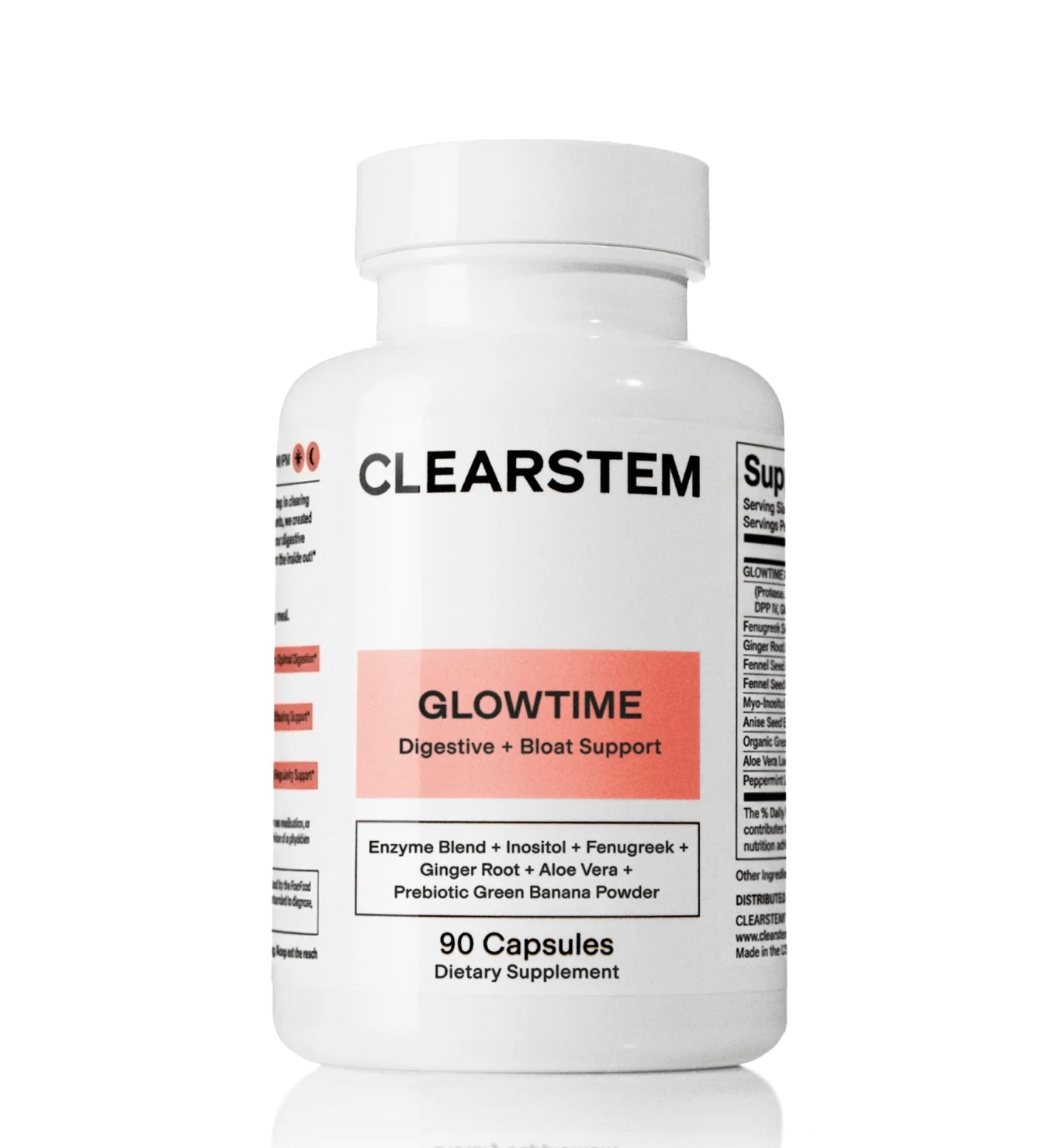 CLEARSTEM Glowtime Digestive Enzyme & Probiotic Blend – 30 Servings – New/Sealed