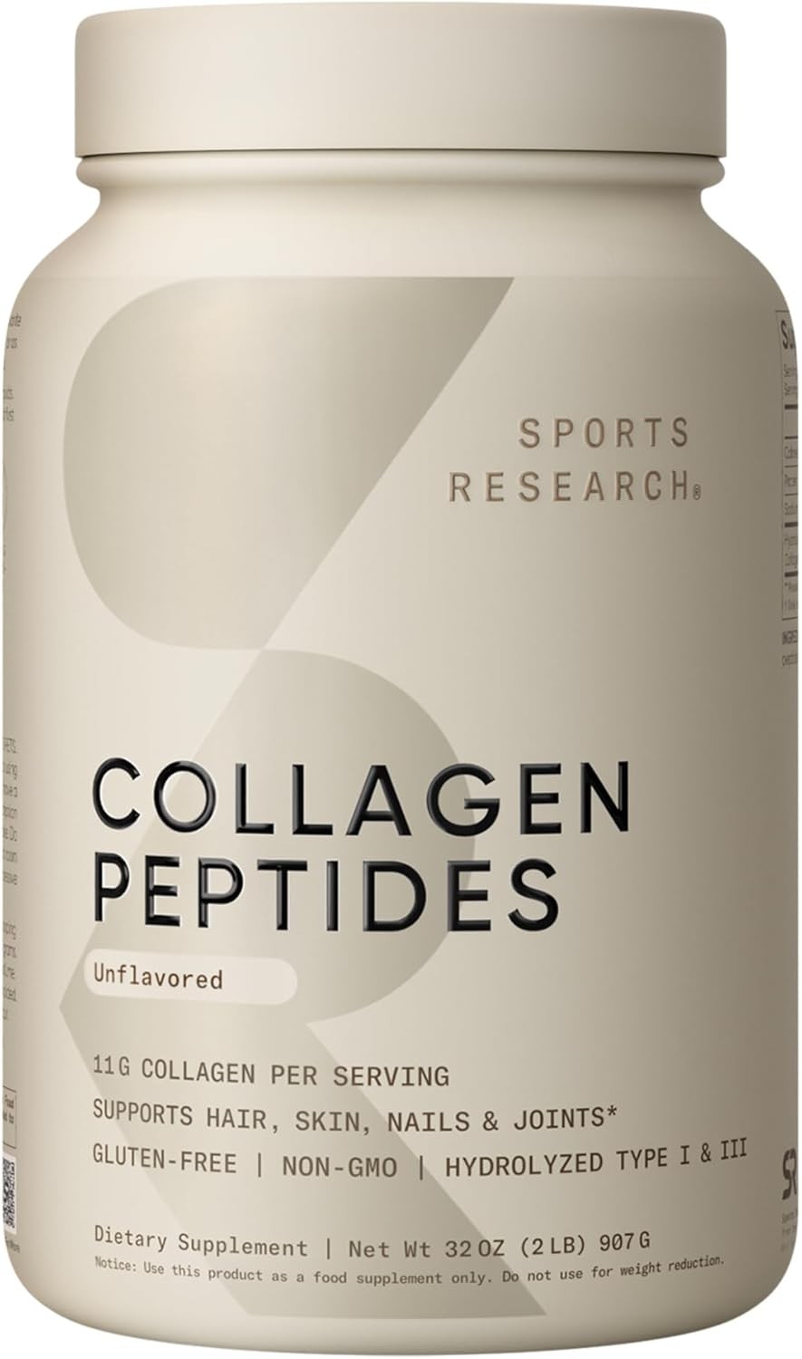 Sports Research Collagen Peptides Hydrolyzed Type 1 3