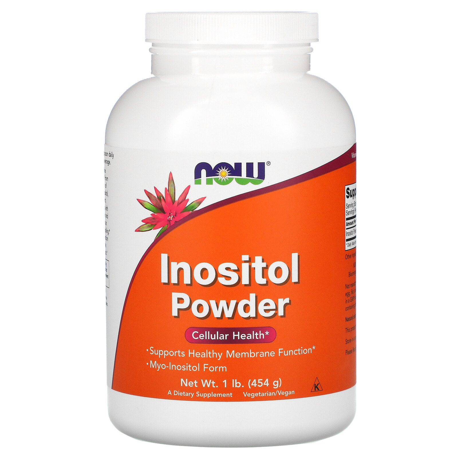 Now Foods Inositol Powder 1 lb 454 g GMP Quality Assured, Kosher, Vegan,