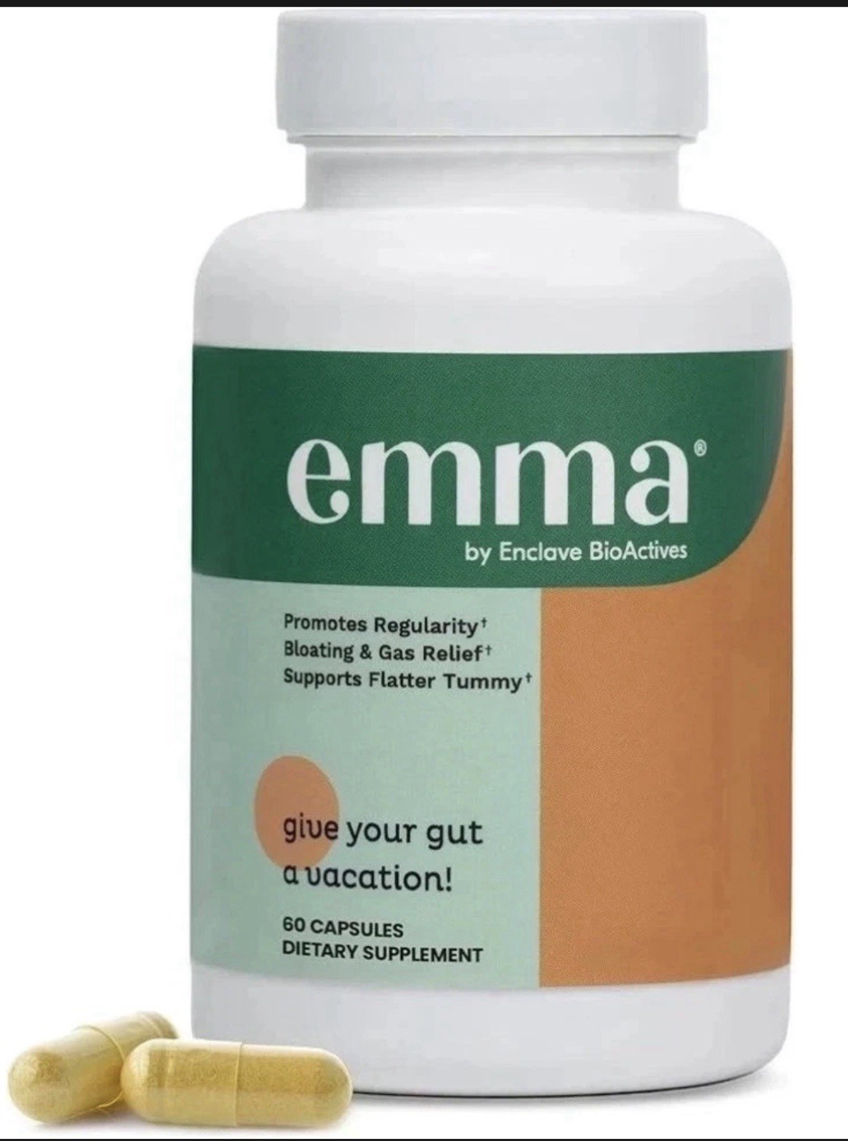 3 Pack Emma Gut Health Supplement 180 Capsules for Bloating Relief & Leaky Gut