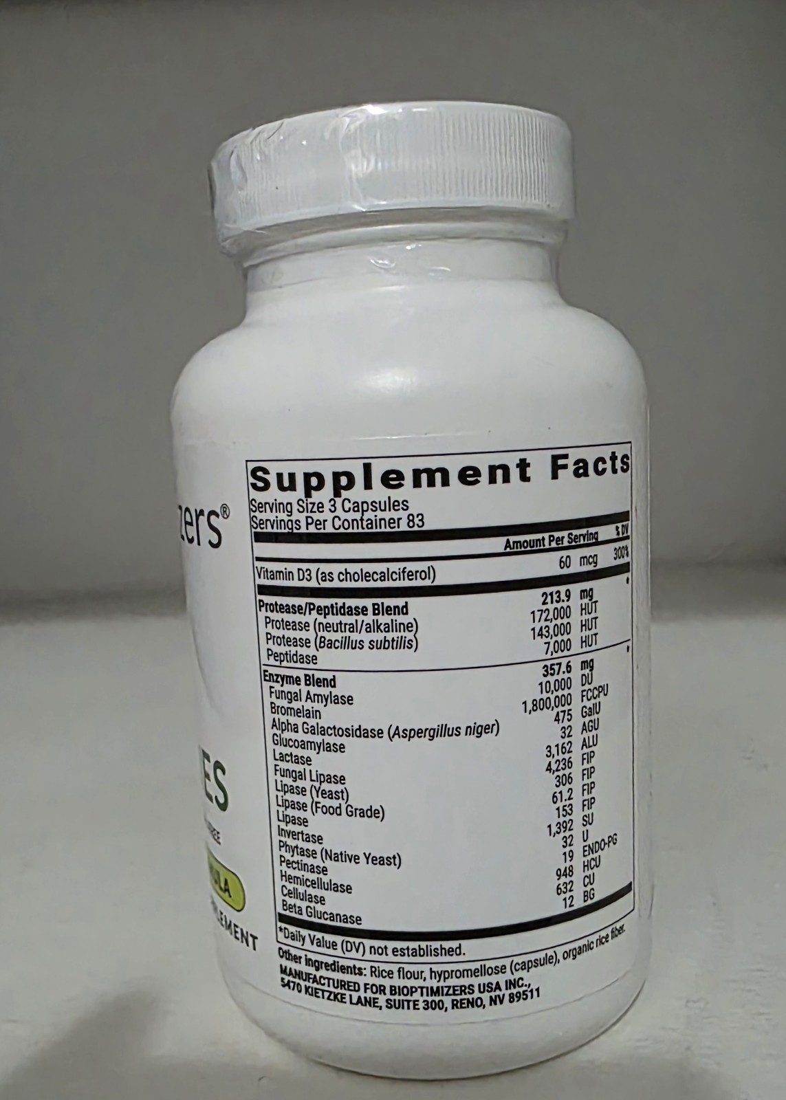 3 Pack Bioptimizers Masszymes 250 Caps Advanced Proteolytic Enzyme 4.0