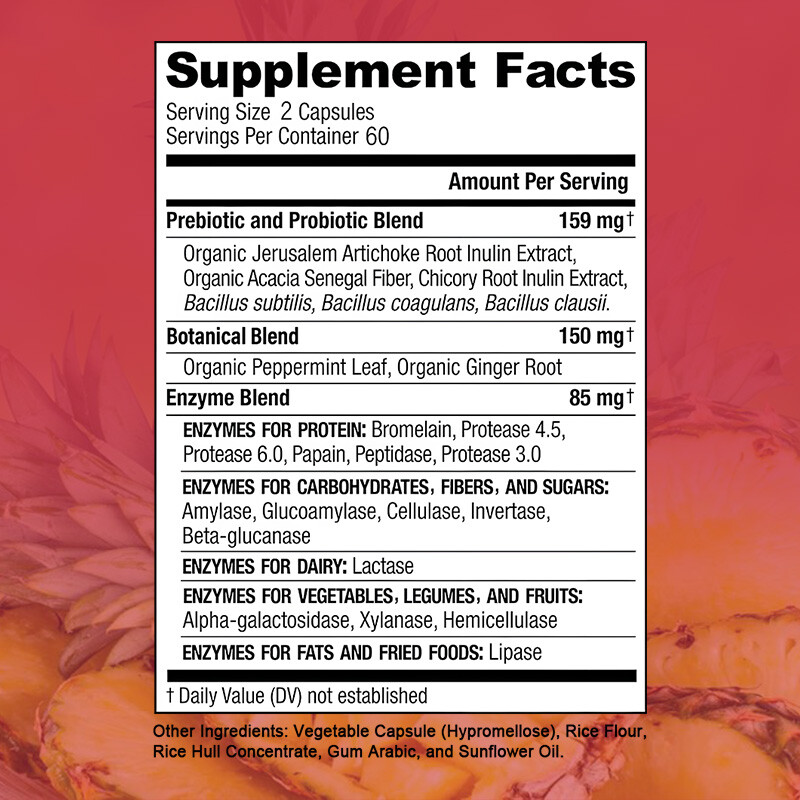 Gut Health Supplements Digestive Enzymes 120 Capsules Digestive System Health