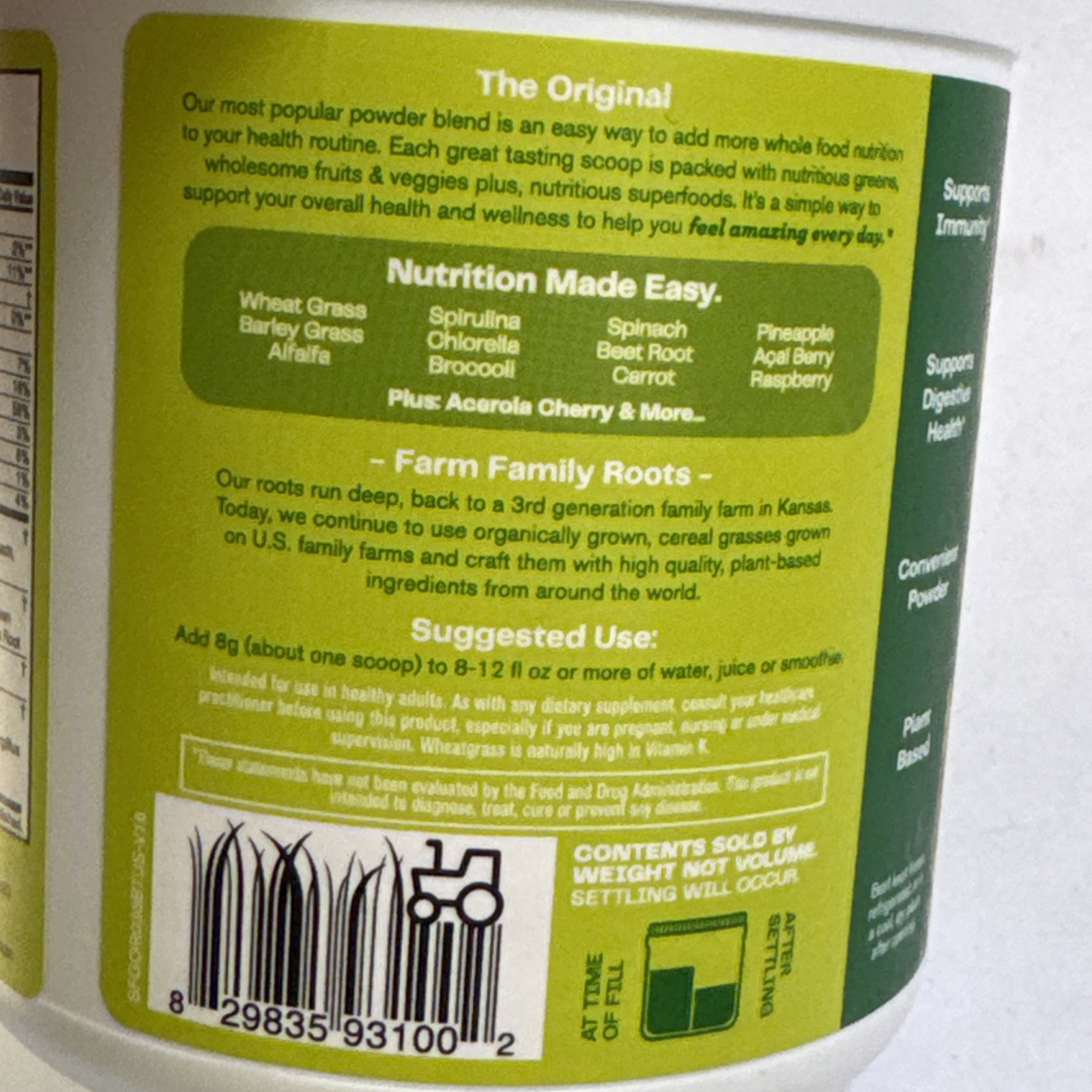 Amazing Grass Greens Blend Superfood the Original 8.5 oz 30 Servings 07/2026