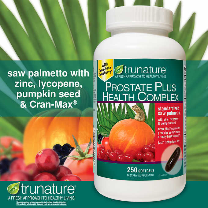 trunature PROSTATE PLUS HEALTH COMPLEX 250 Softgels with Saw Palmento – Fresh!