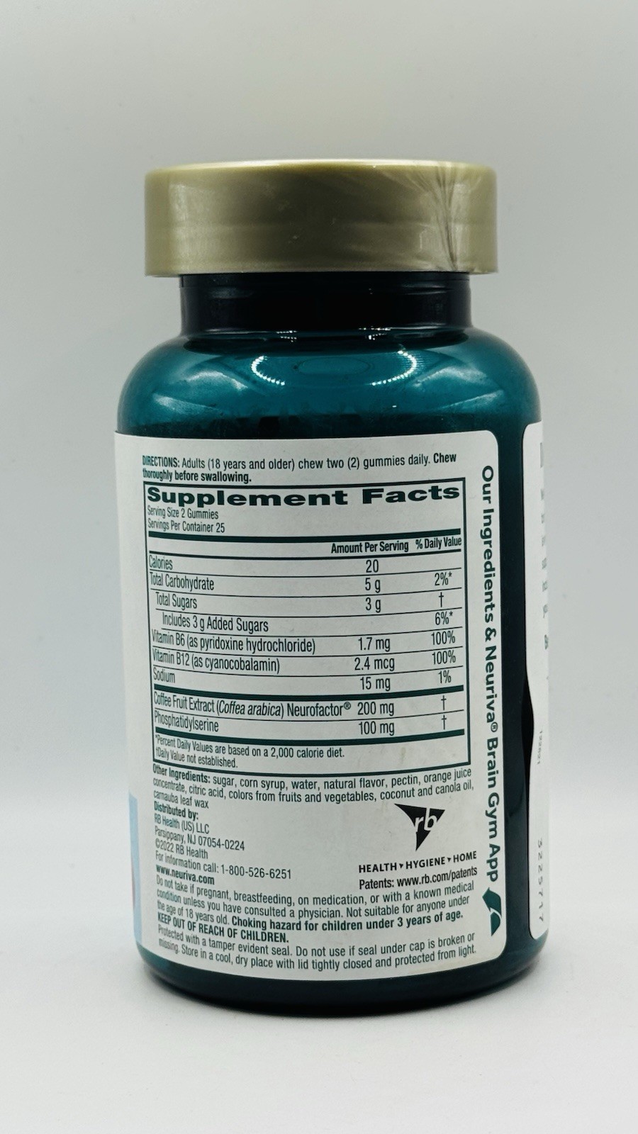 Neuriva Plus Brain Strawberry 50 Gummies Ex 04/2027