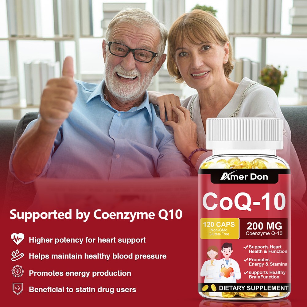 Amer Don CoQ 10 CoEnzyme Q-10 200mg Support Heart Health,High Potency
