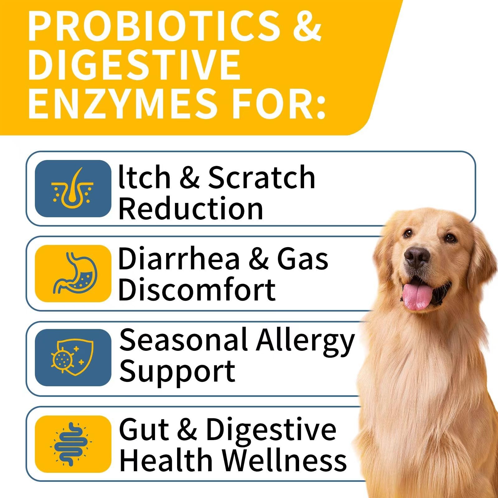 Probiotics for Dogs, Improve Itchy Skin 120 chews, brown