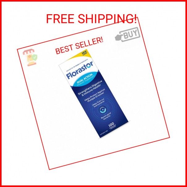 Florastor Probiotics for Digestive and Immune Health, 100 Capsules, Probiotics f