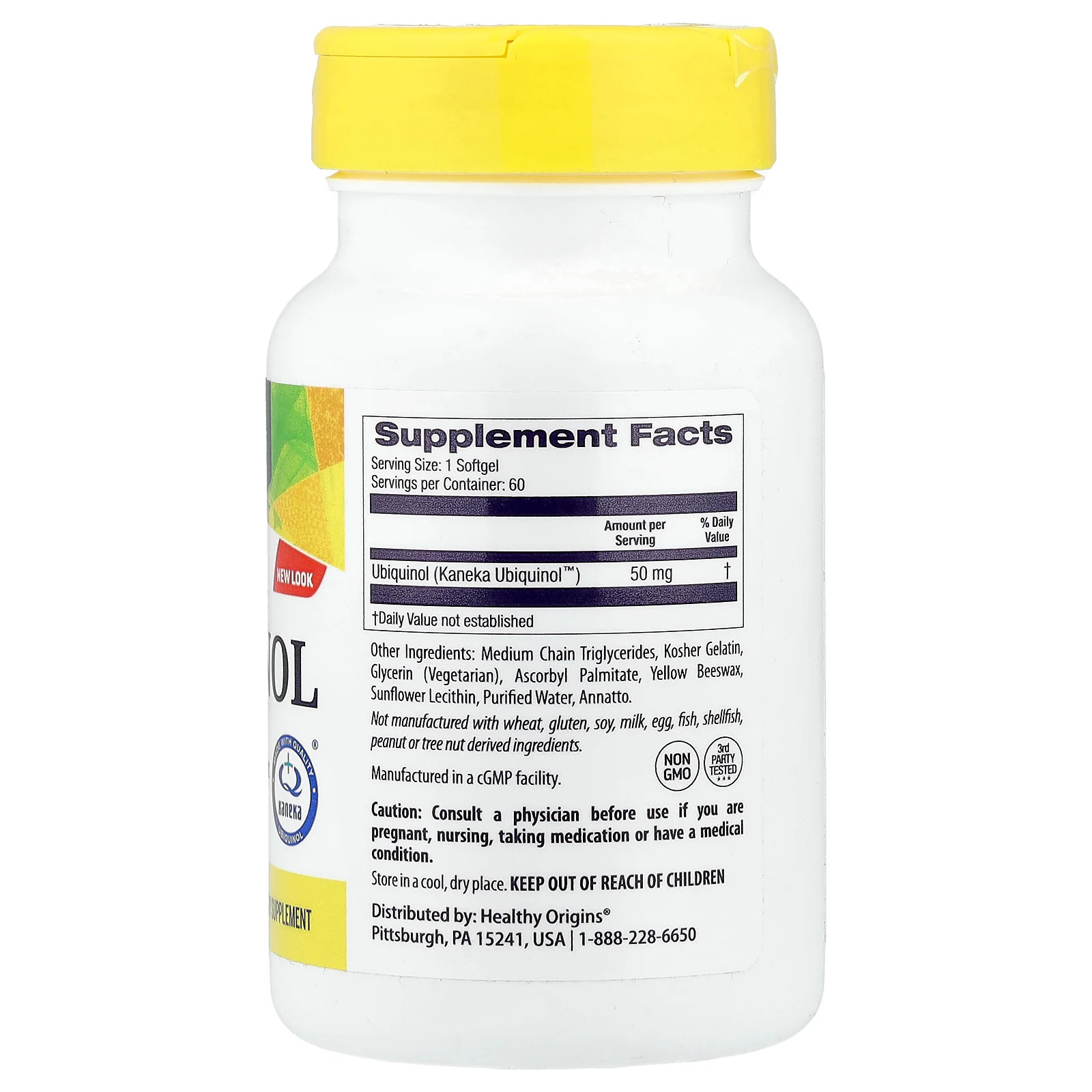2 X Healthy Origins, Natural Ubiquinol, 50 mg, 60 Softgels