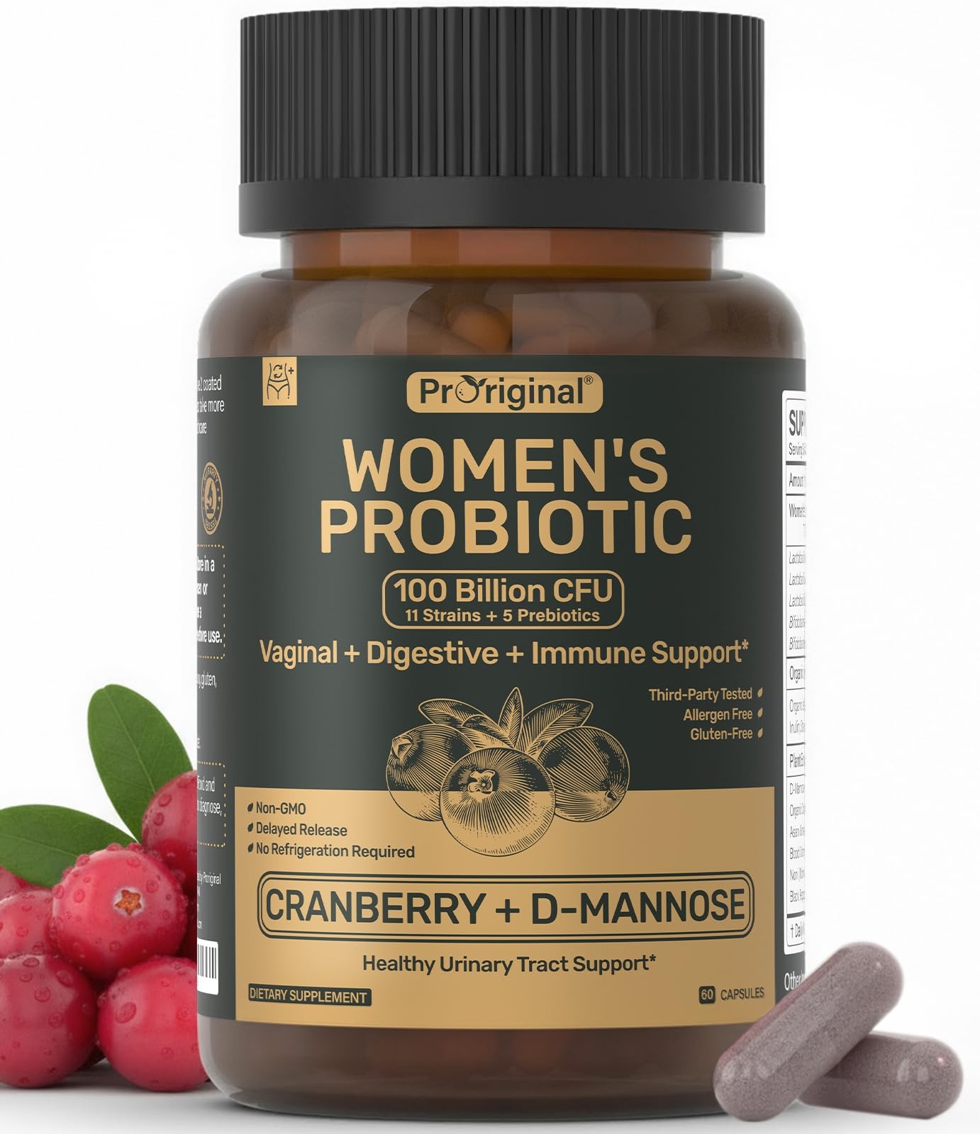 Probiotics for Women – 100 Billion CFU, 11 Strains with Organic Prebiotics, C…