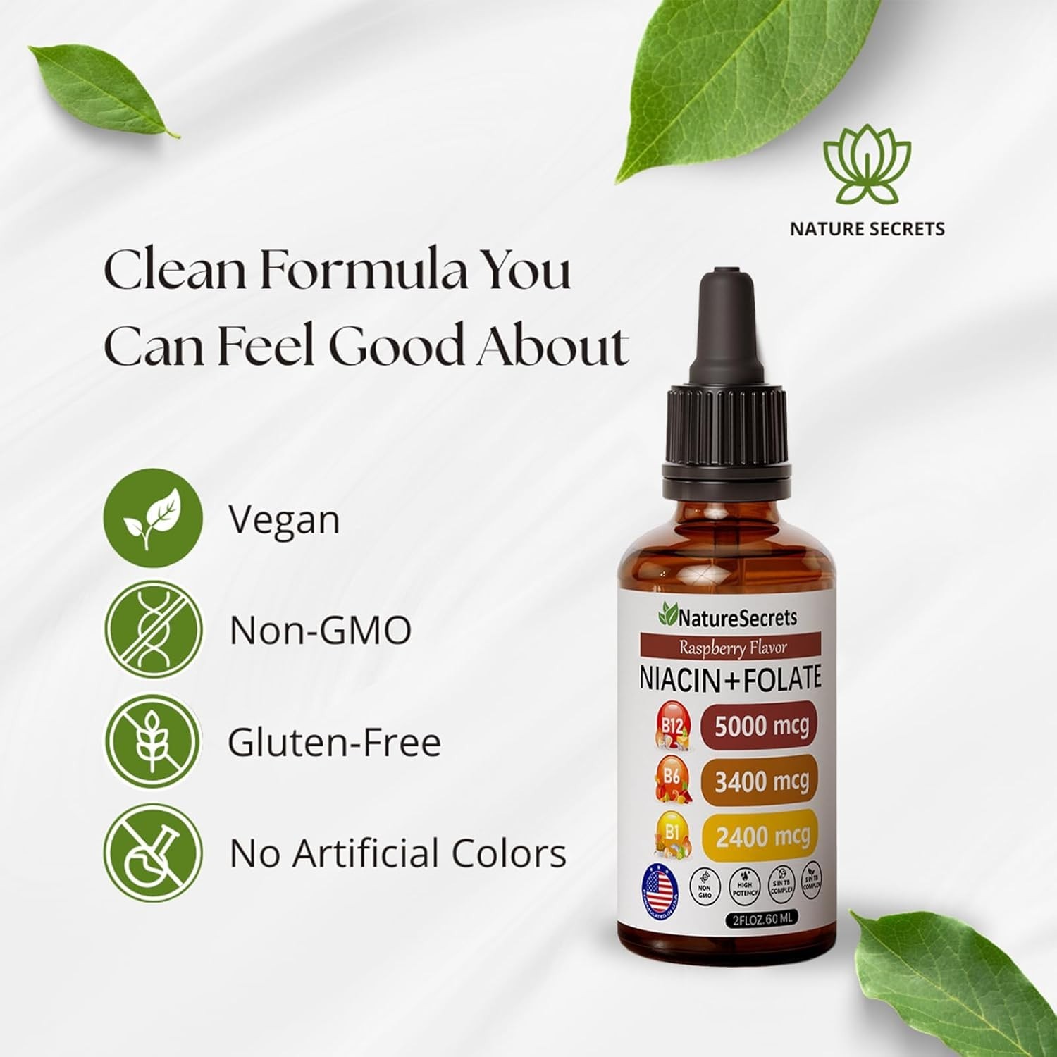 Vitality Boost with NatureSecrets B12 Liquid Drops – Convenient Daily Formula