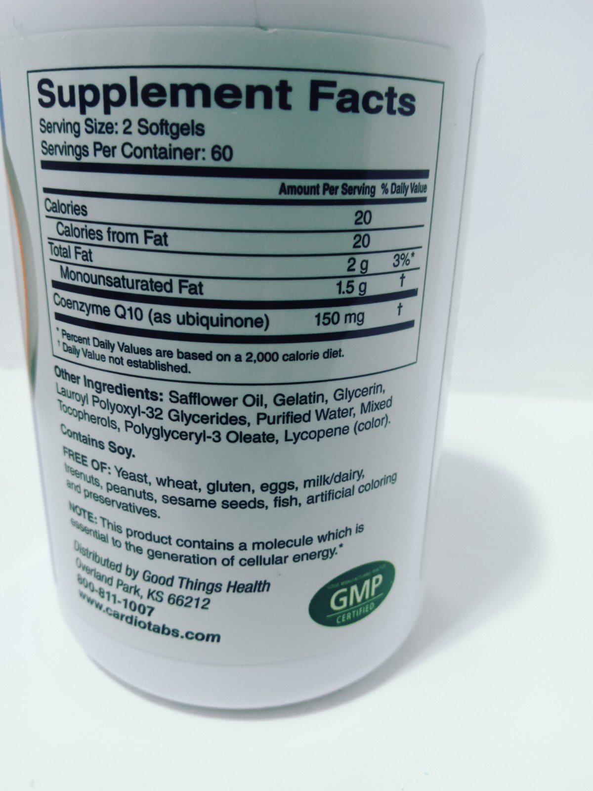 Cardio Tabs Ultra CoQ10 Max Absorption 150 Mg 120 Caps Exp. 01/2026