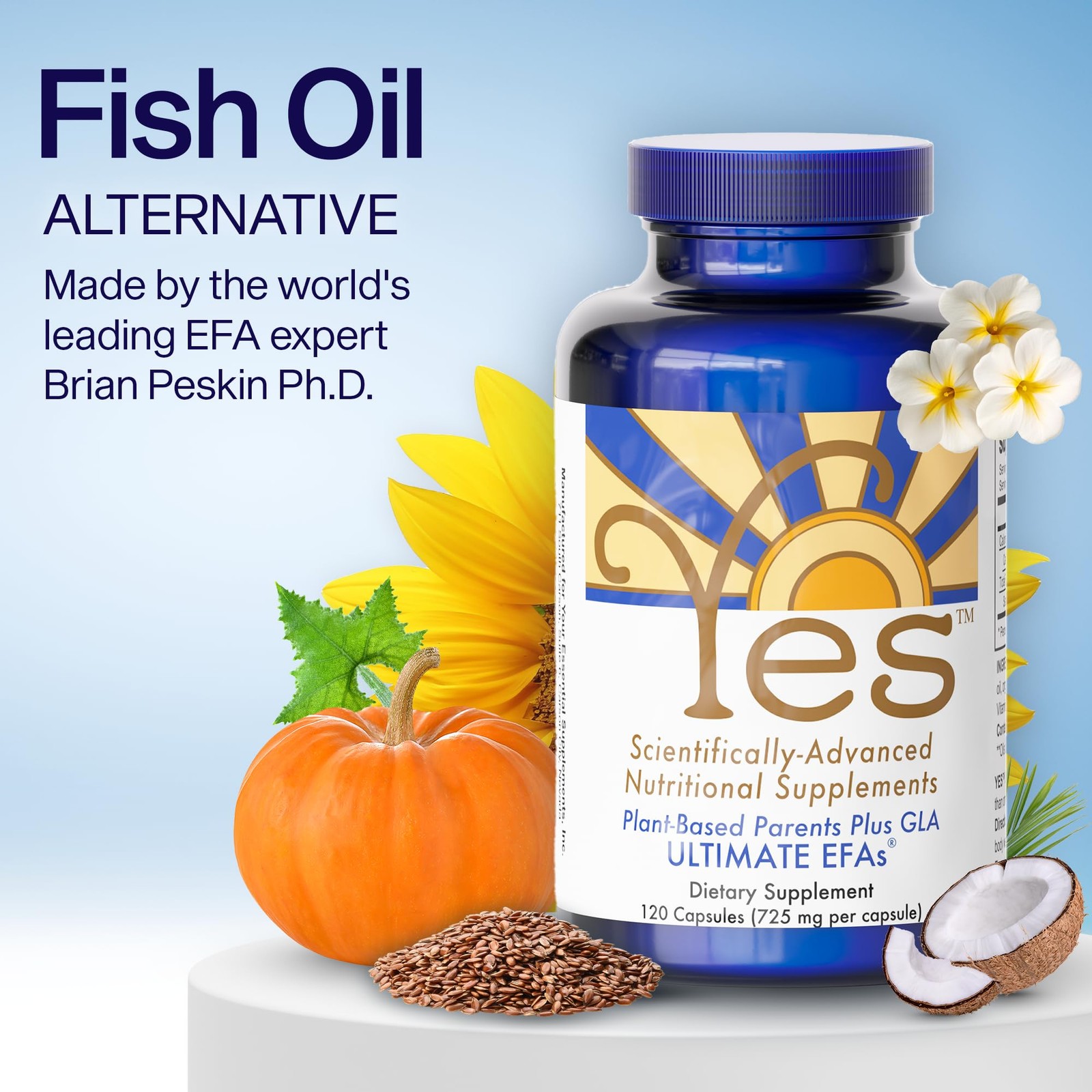 Plant Based Fish Oil Alternative YES Omega 3 & 6 Fatty Acid – Burpless – DHA …
