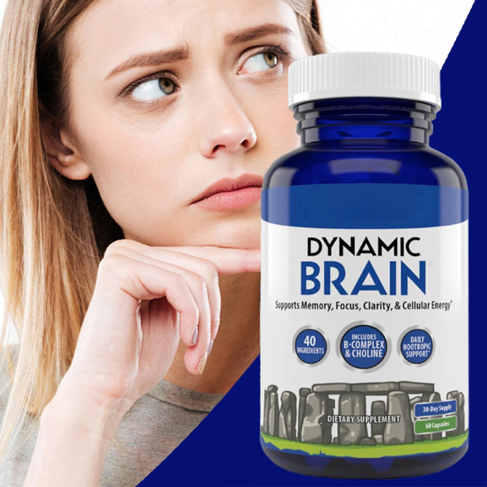 Brain Dynamic Supplement – Focus , Memory & Clarity Support , 60 Capsules * 1 –