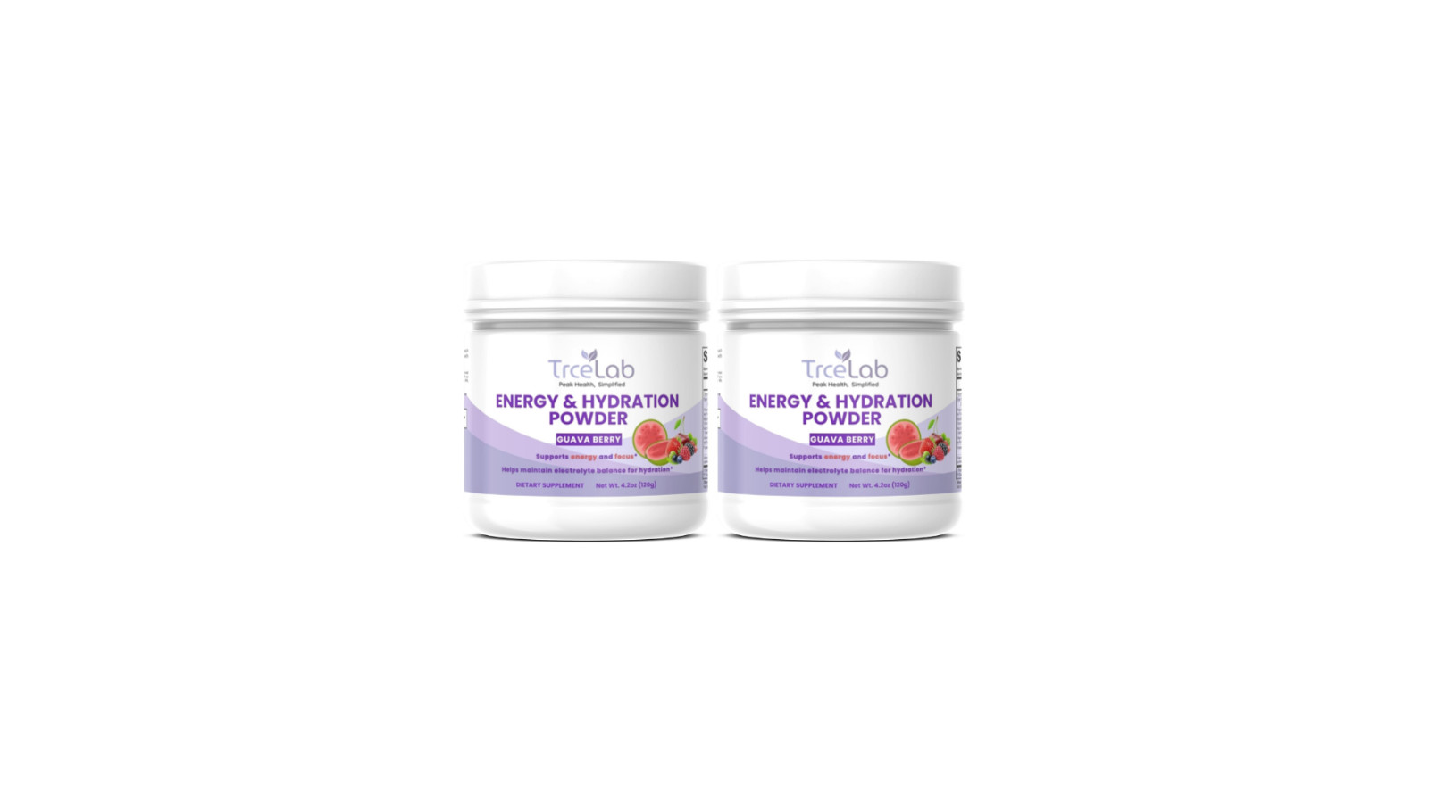 TRCELAB Guava Energy Drink Powder 120 g with green tea, l-theanine – 2 pack