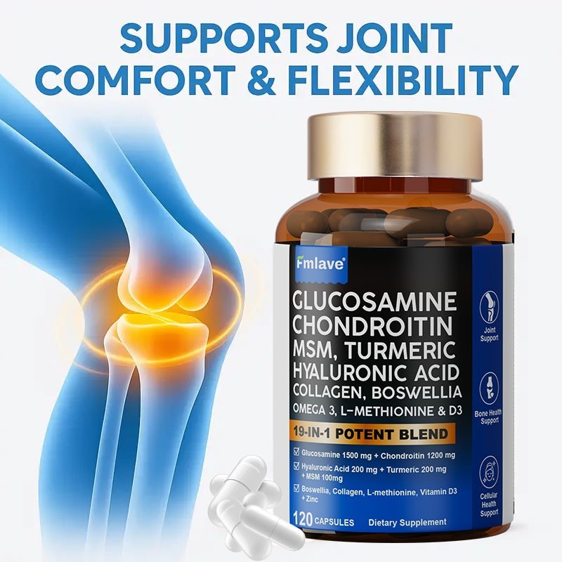 Triple Strength Pain Relief Supplement, Joint Support Glucosamine, Turmeric, MSM