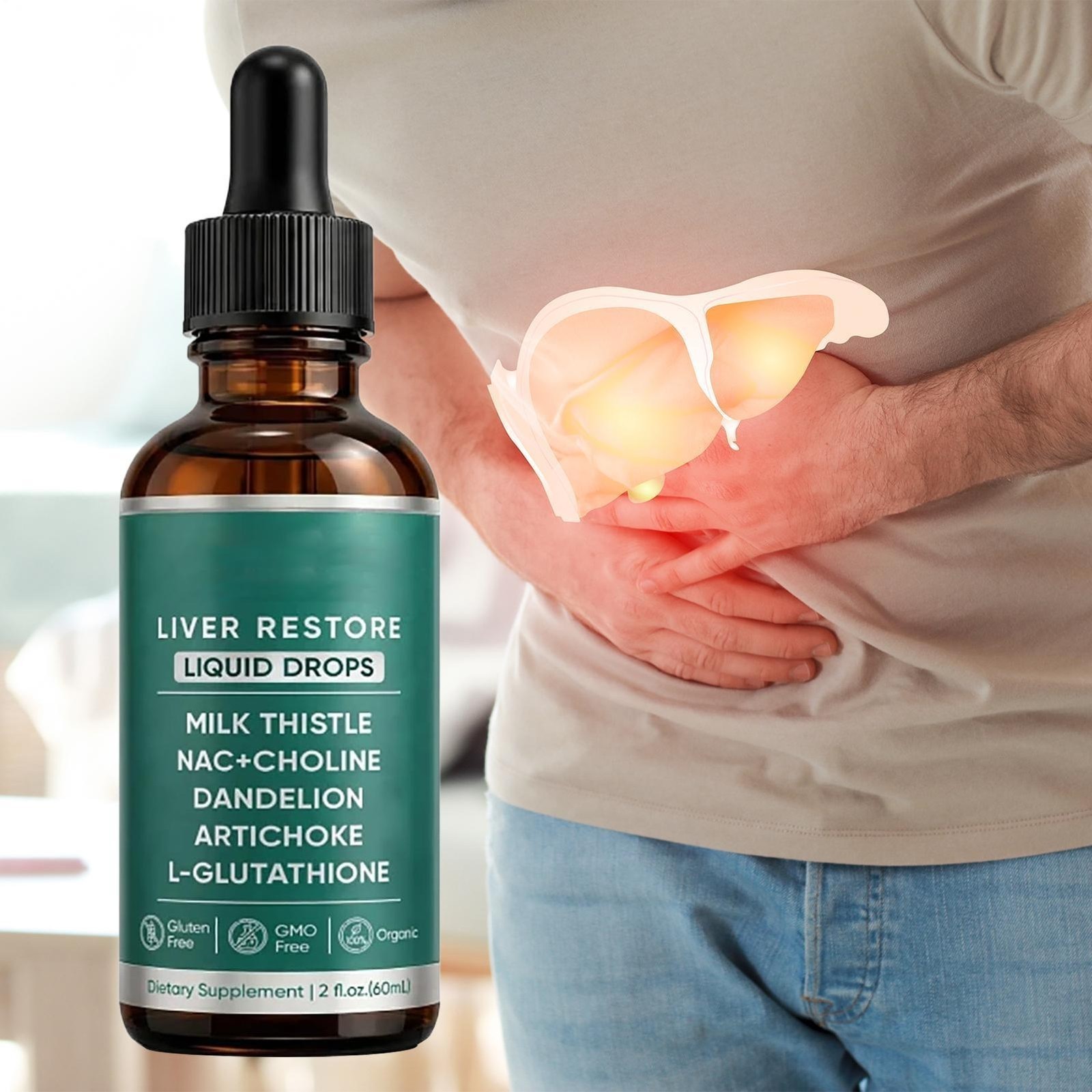 Purelia Liver Restore Drops – Complete Liver Detox Support Supplement 60ml